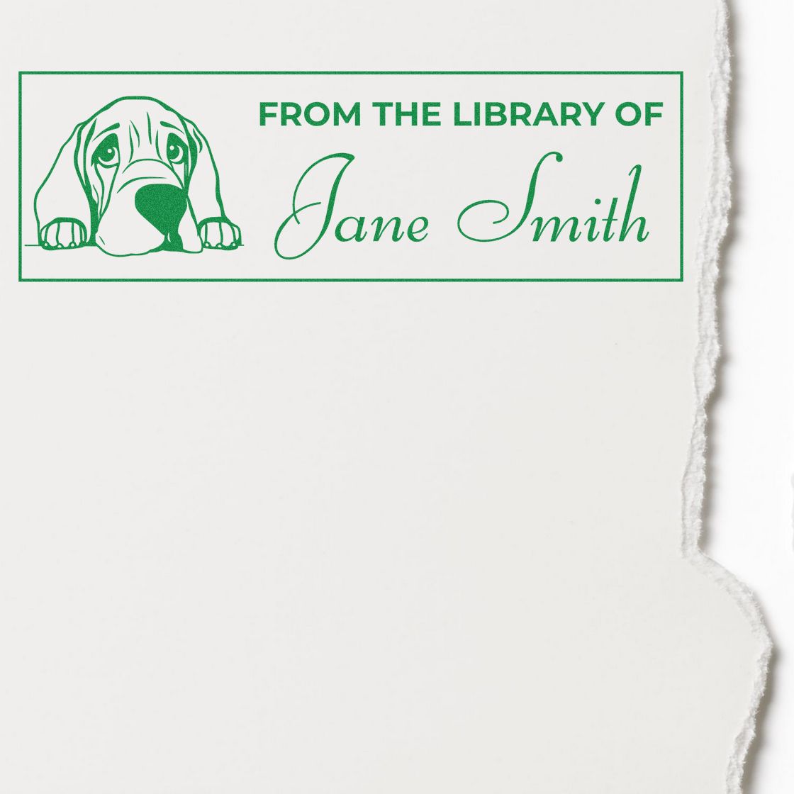 Self-Inking Bloodhound Personalized Stamp For Book Lover - Engineer Seal Stamps