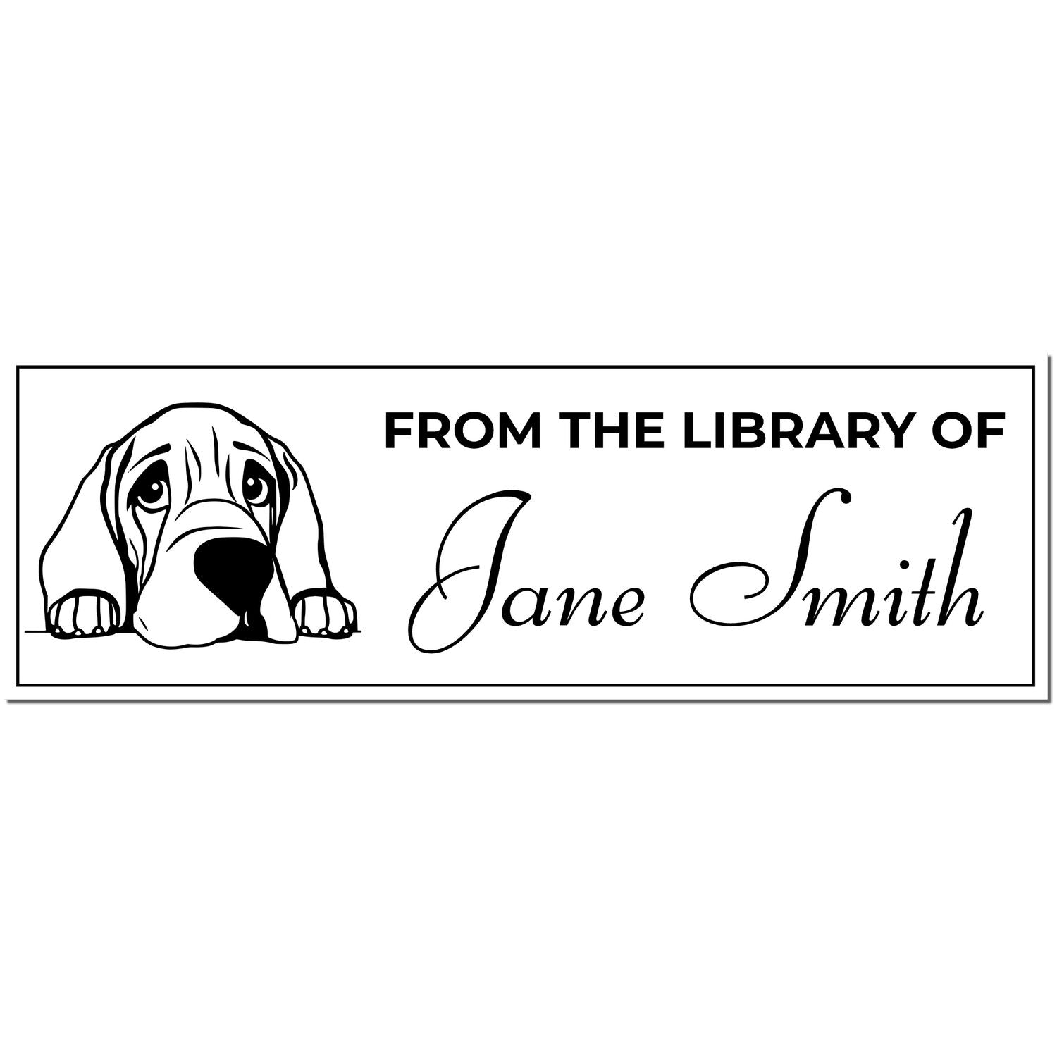 Self-Inking Bloodhound Personalized Stamp For Book Lover - Engineer Seal Stamps