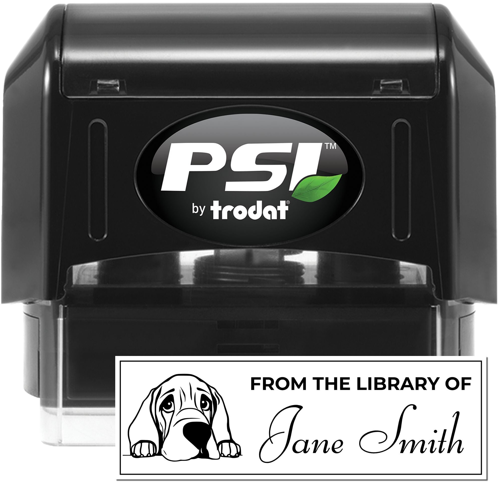 Pre-Inked Bloodhound Custom Stamp For Books - Engineer Seal Stamps