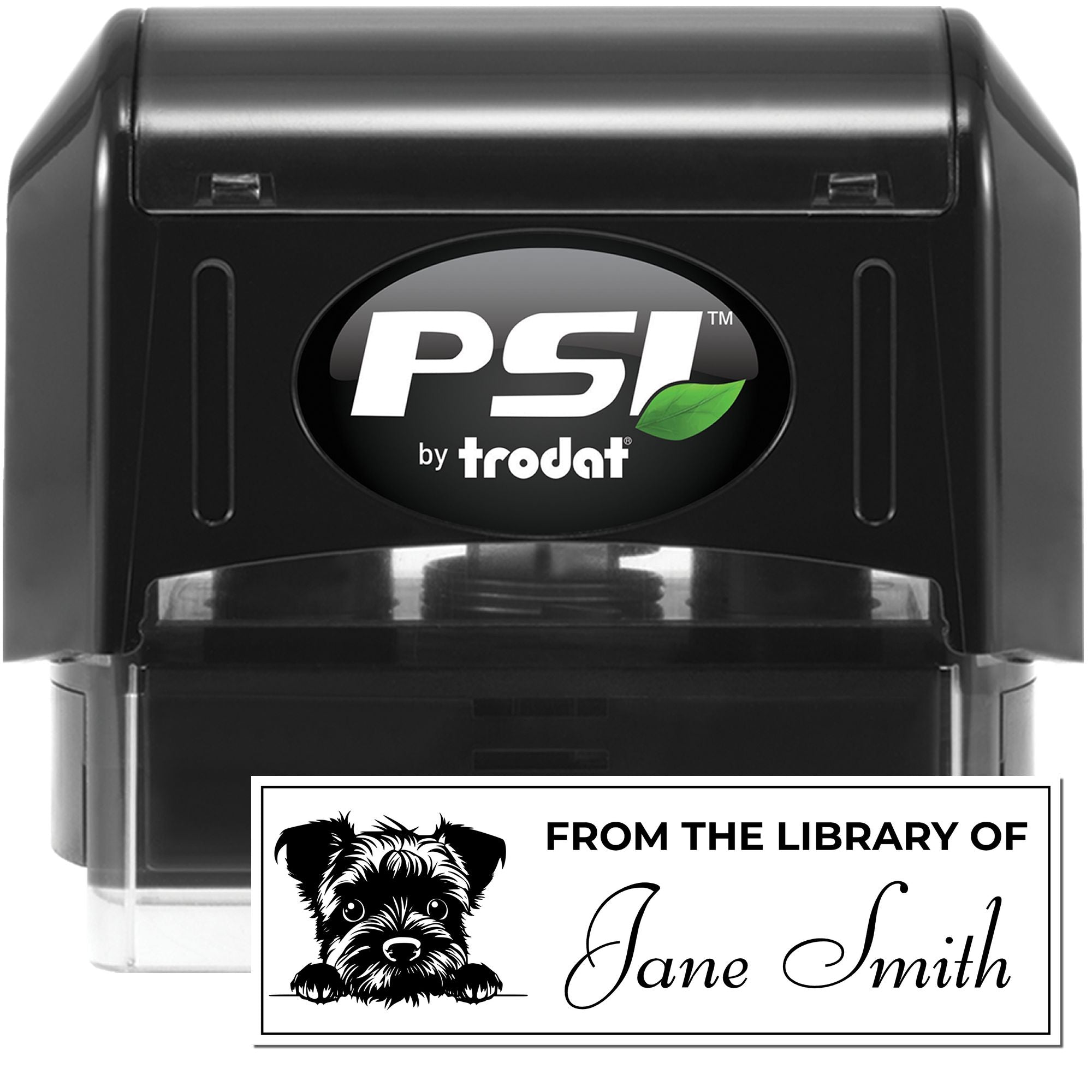 Pre-Inked Border Terrier Name Stamp For Books - Engineer Seal Stamps