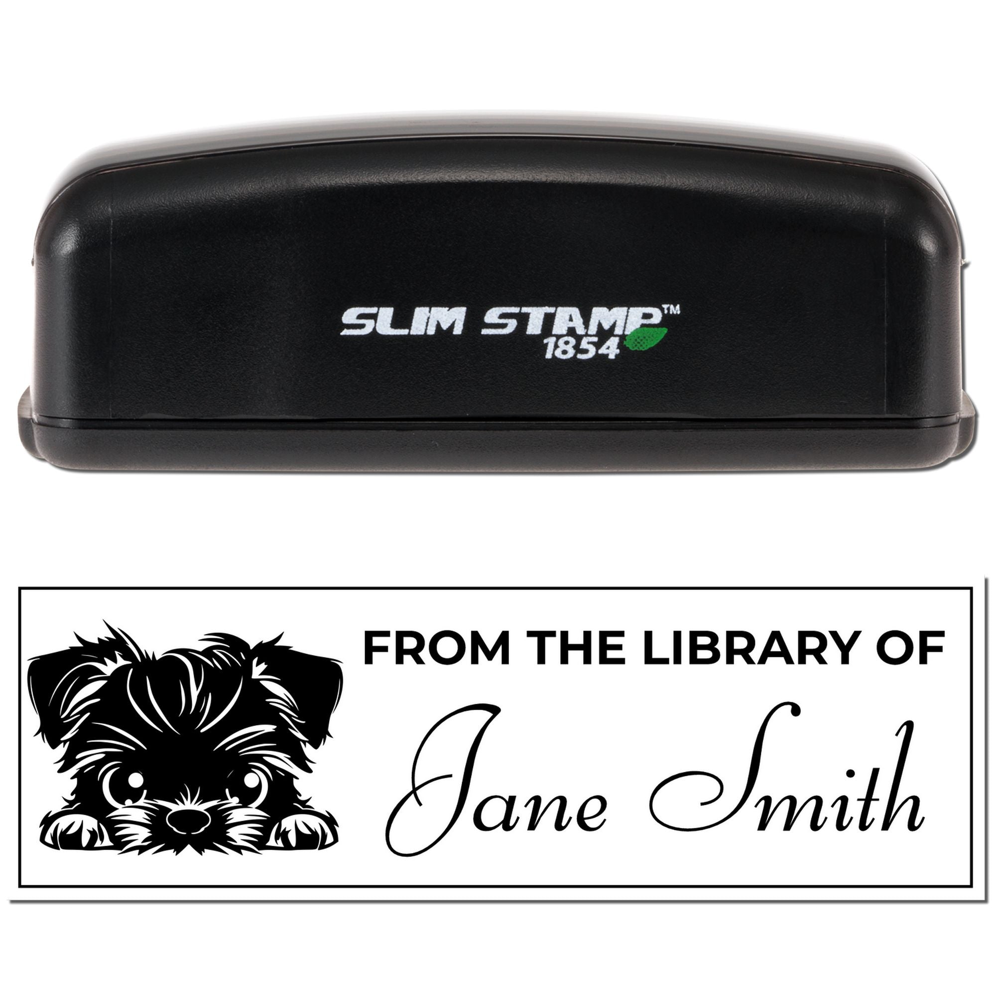 Slim Brussels Griffon Custom Library Stamp For Teachers - Engineer Seal Stamps