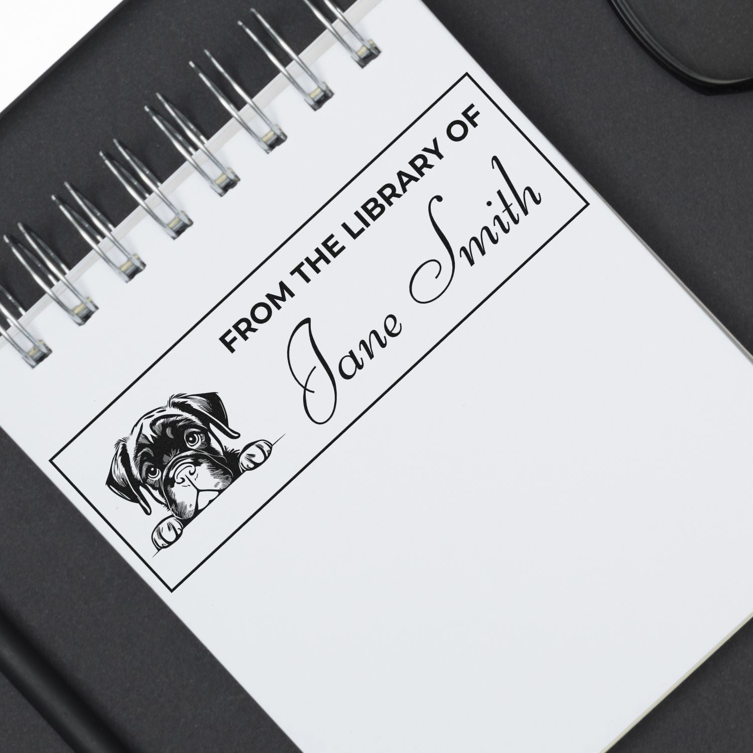 Pre-Inked Cane Corso Personalized Book Stamp With Name - Engineer Seal Stamps