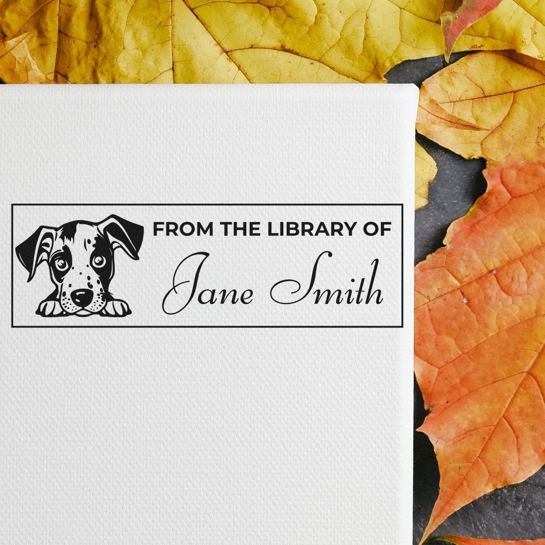 Slim Catahoula This Book Belongs To Stamp For Kids - Engineer Seal Stamps