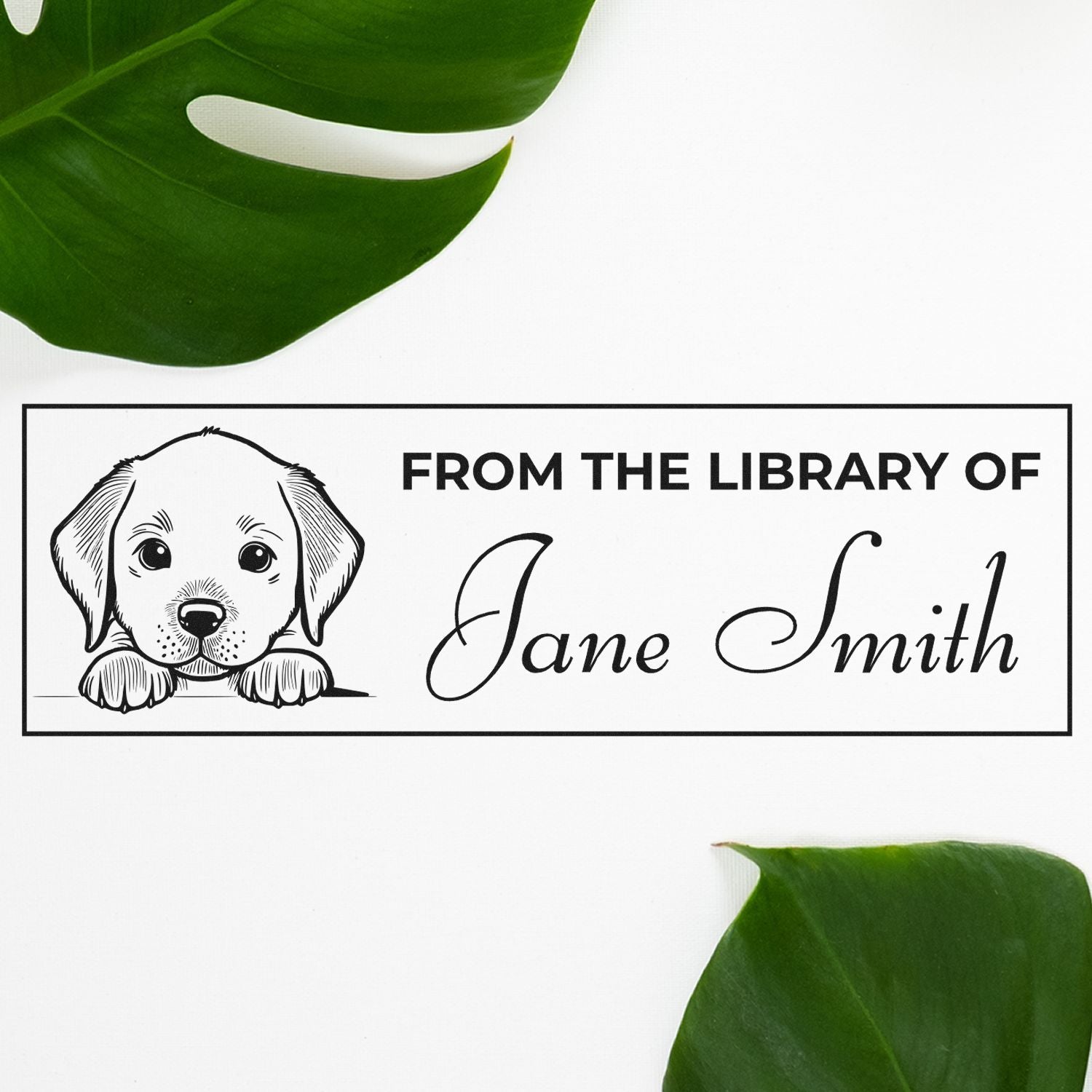 Slim Chesapeake Bay Retriever Personalized Book Stamp - Engineer Seal Stamps