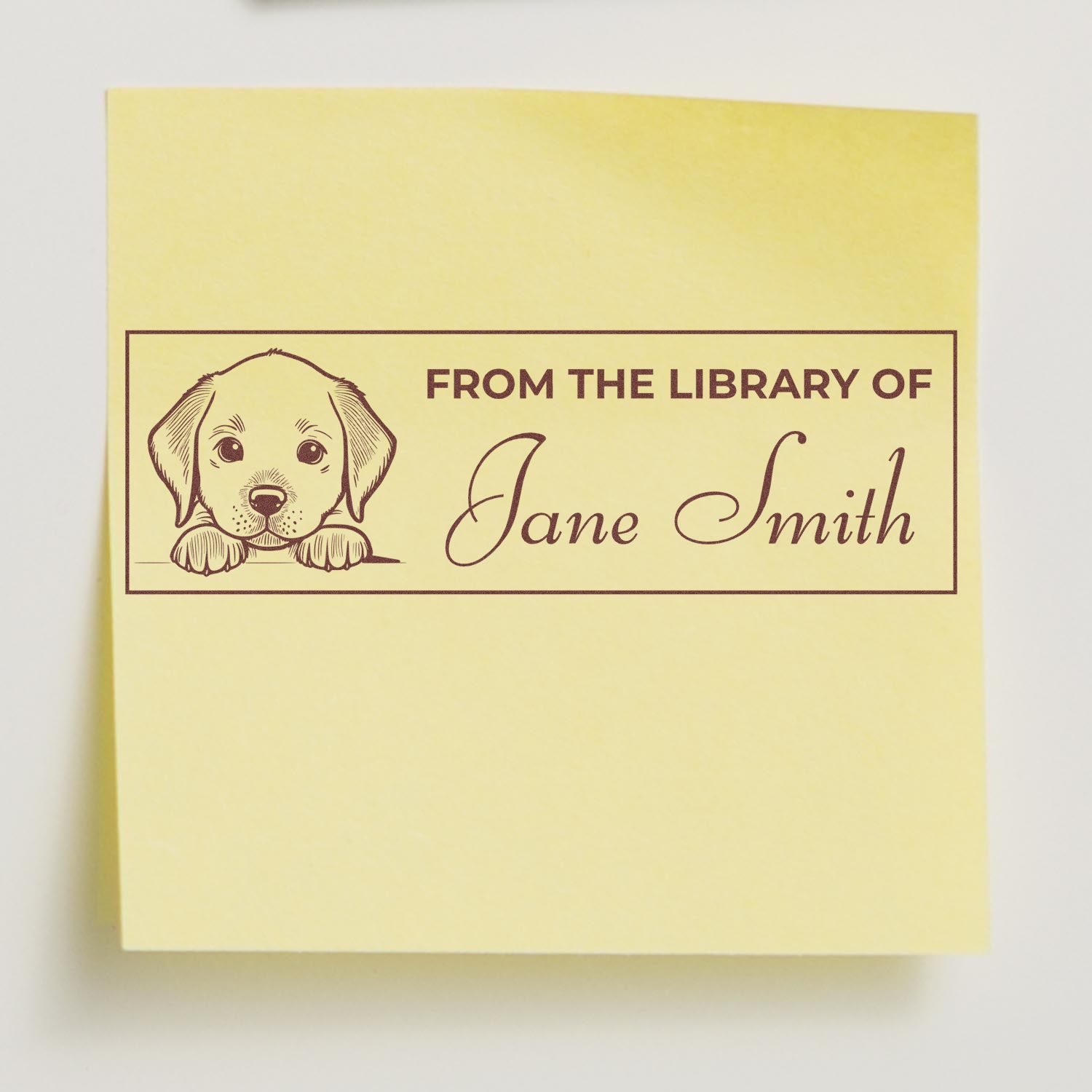 Pre-Inked Chesapeake Bay Retriever Personalized Book Ownership Stamp - Engineer Seal Stamps