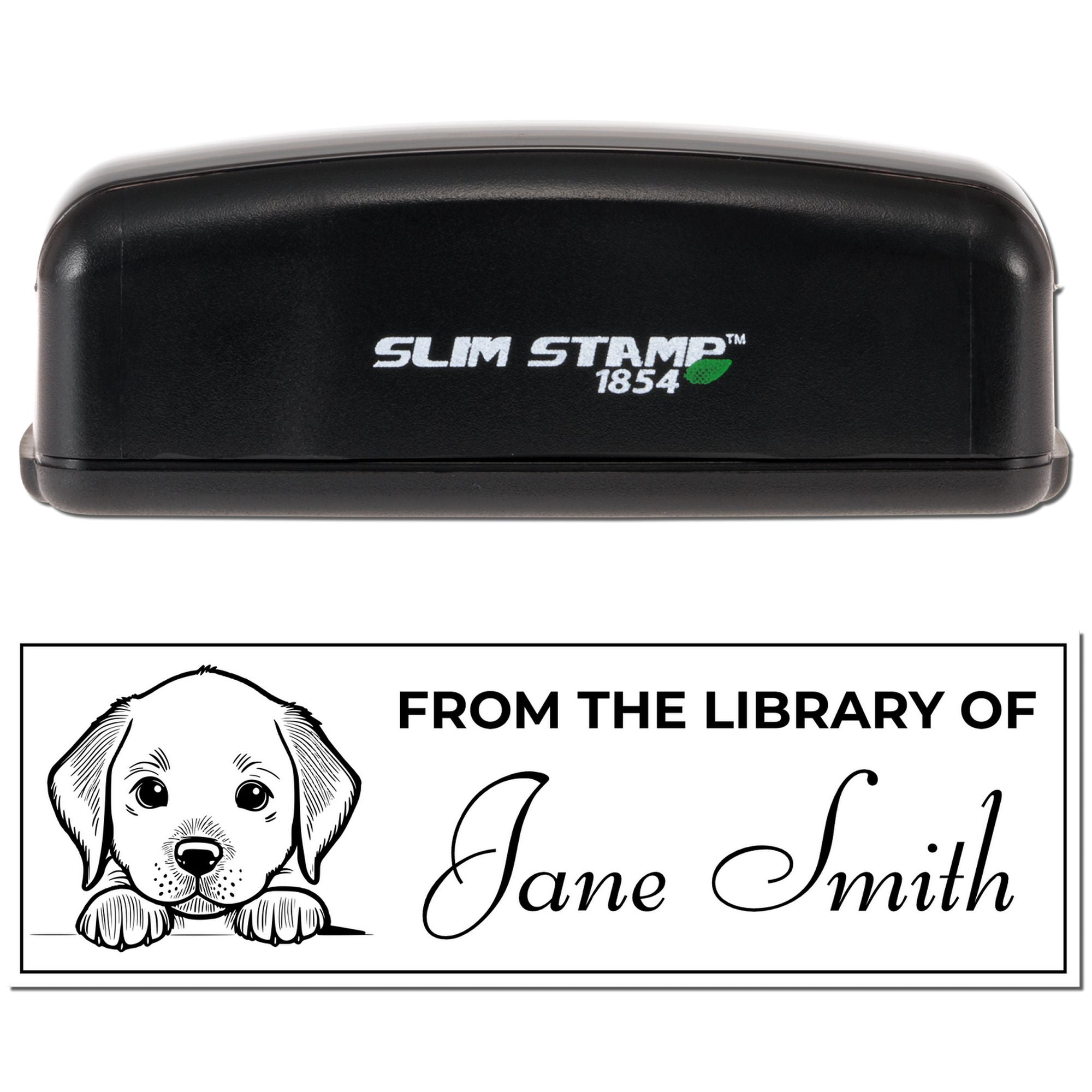 Slim Chesapeake Bay Retriever Personalized Book Stamp - Engineer Seal Stamps