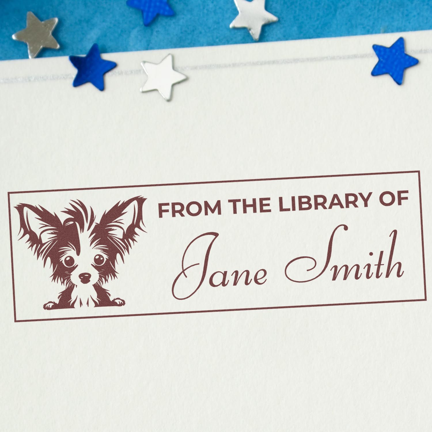 Pre-Inked Chinese Crested Cute Personalized Book Stamp - Engineer Seal Stamps