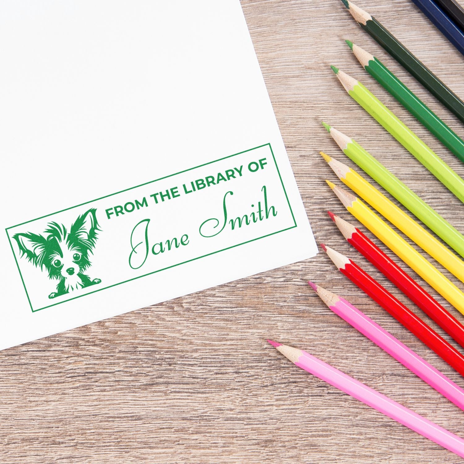 Slim Chinese Crested Custom Book Stamp - Engineer Seal Stamps