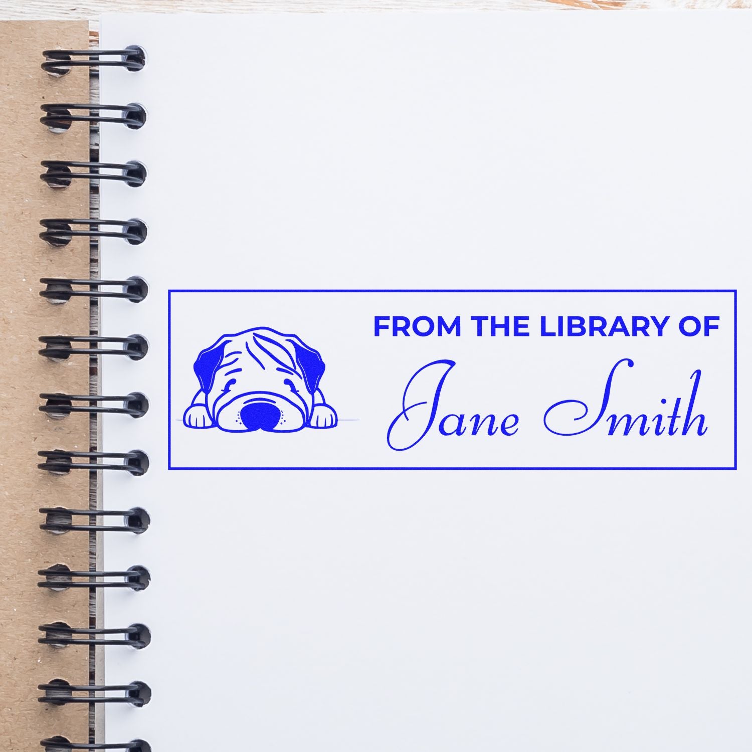 Wood Handle Chinese Shar Pei Personalized Stamp For Book Lover - Engineer Seal Stamps