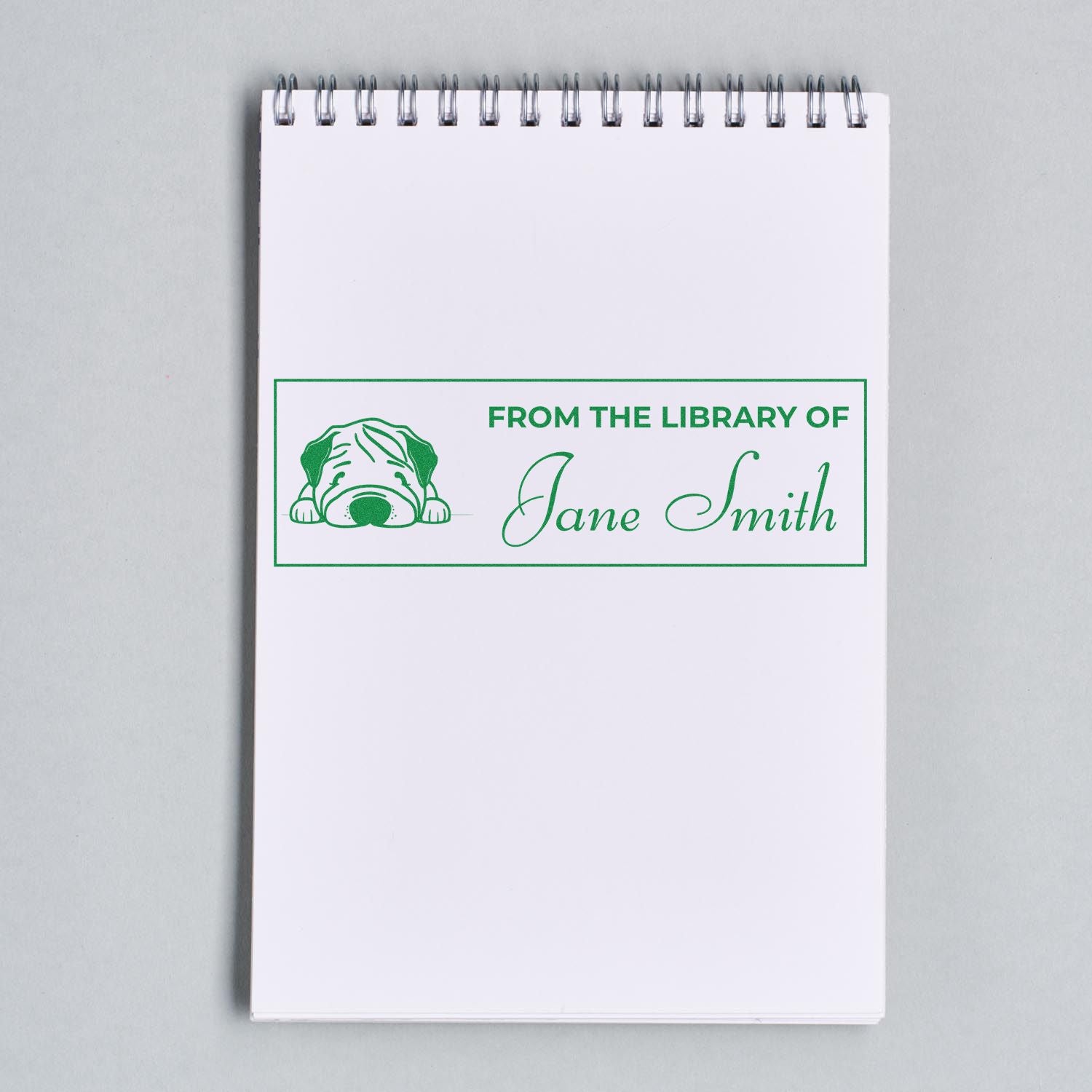 Slim Chinese Shar Pei Custom Book Stamps - Engineer Seal Stamps