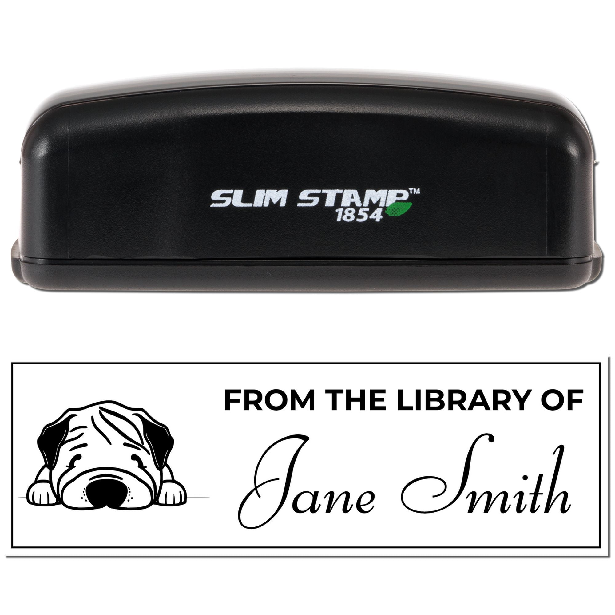 Slim Chinese Shar Pei Custom Book Stamps - Engineer Seal Stamps