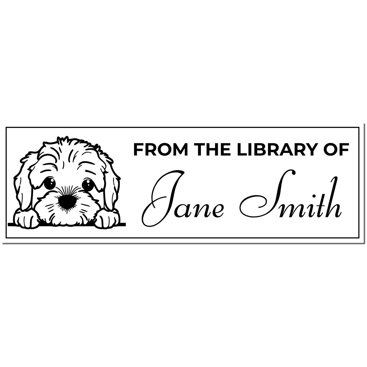 Pre-Inked Cockapoo Personalized Book Stamp Gift - Engineer Seal Stamps