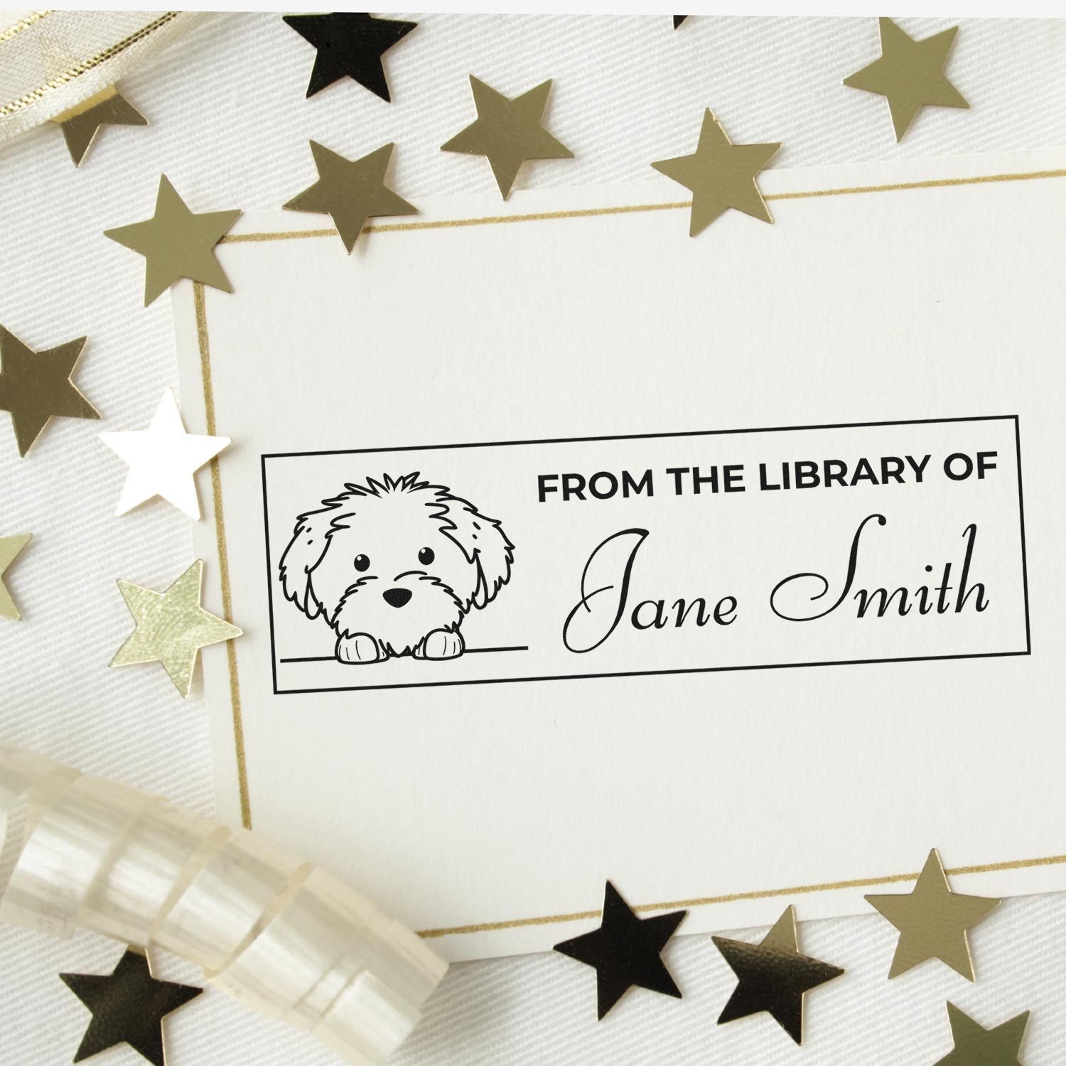 Slim Cotton De Tulear Book Stamp With Name - Engineer Seal Stamps