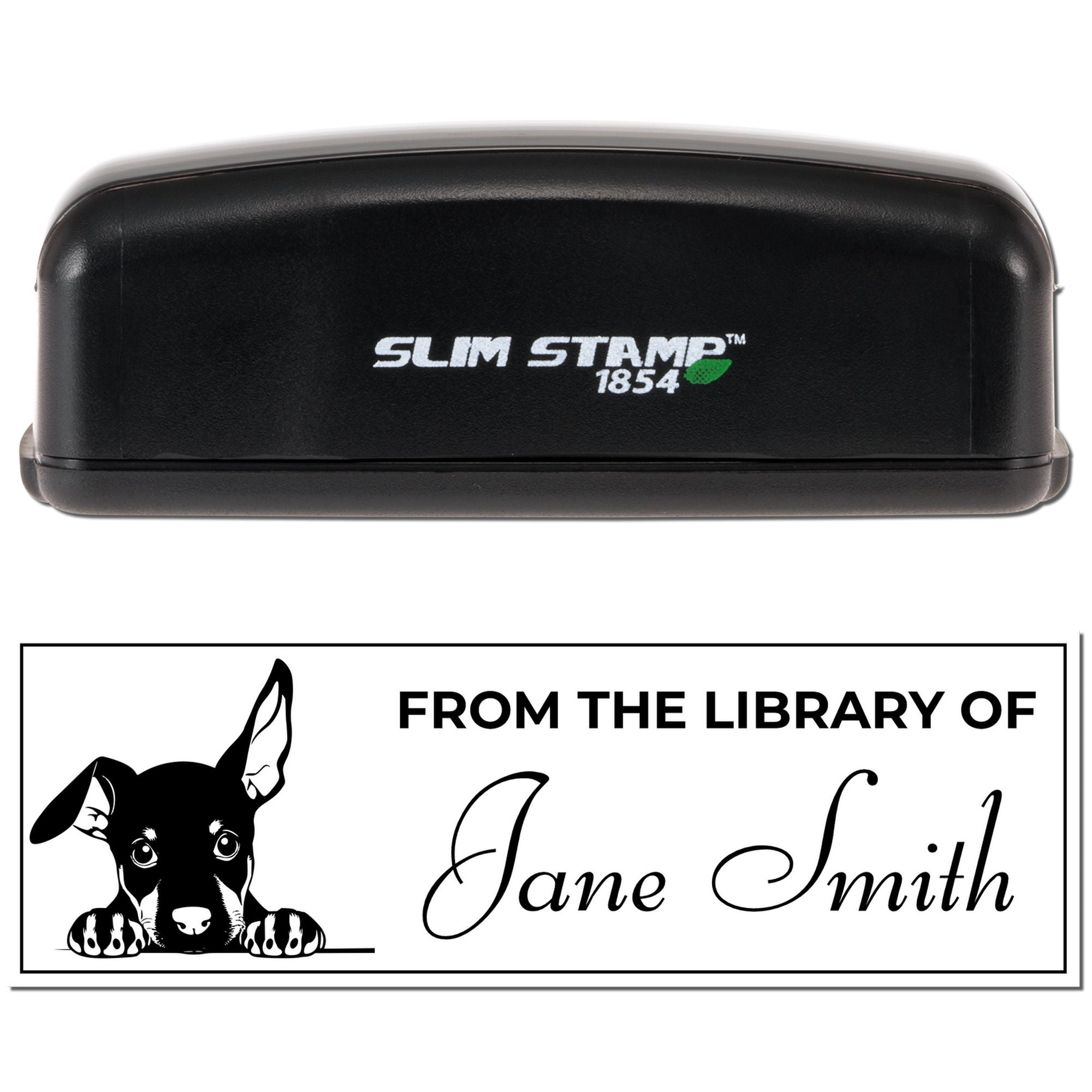 Slim Doberman Pinscher From The Library Of Stamp - Engineer Seal Stamps