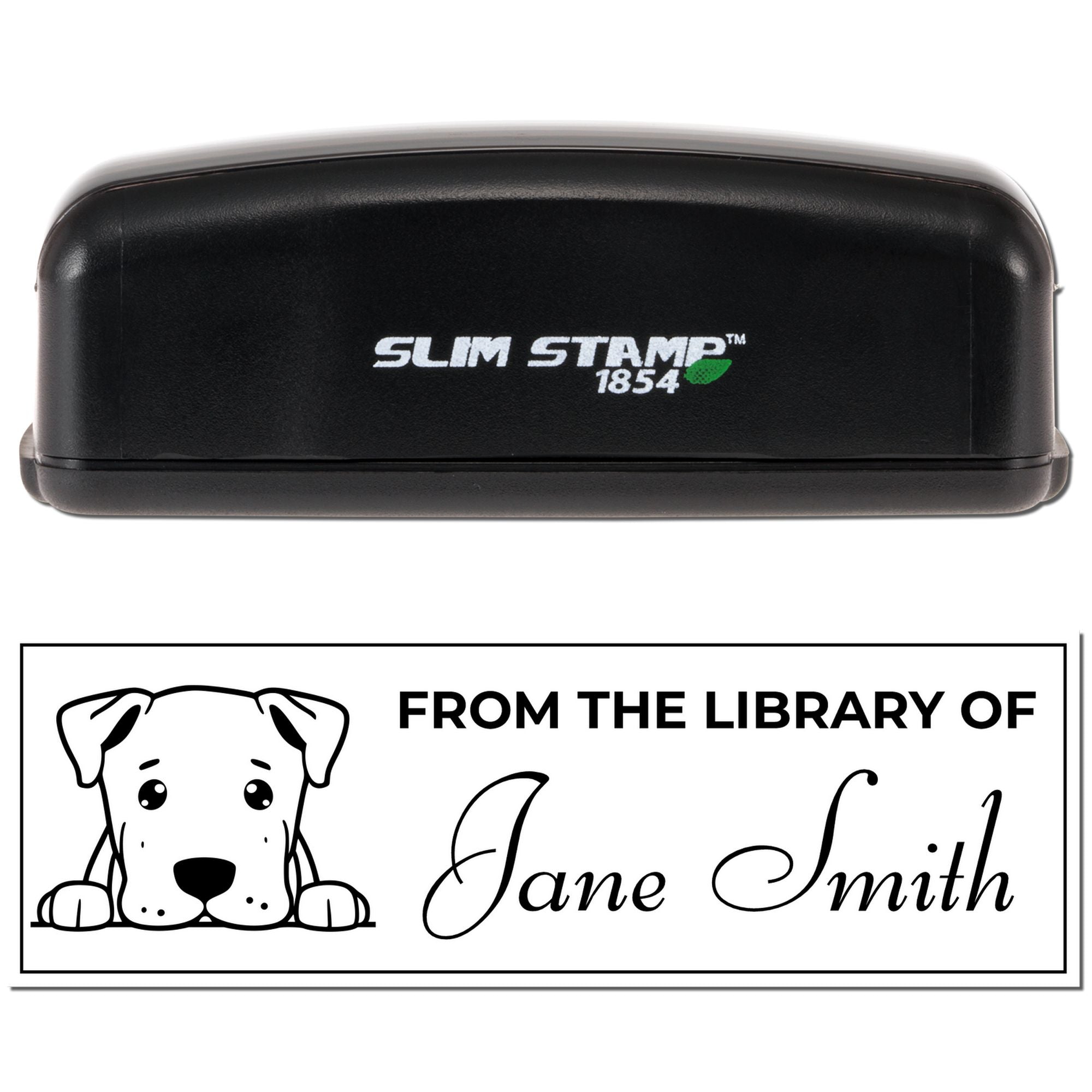 Slim Dogo Argentino This Book Belongs To Stamp - Engineer Seal Stamps