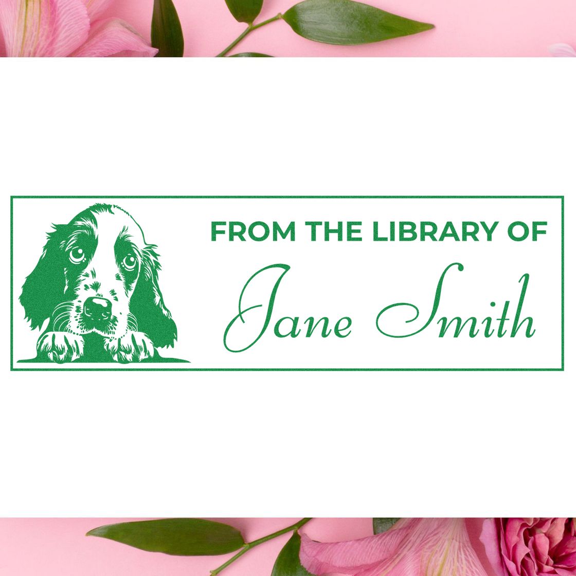 Pre-Inked English Setter Bibliophile Personalized Stamp - Engineer Seal Stamps