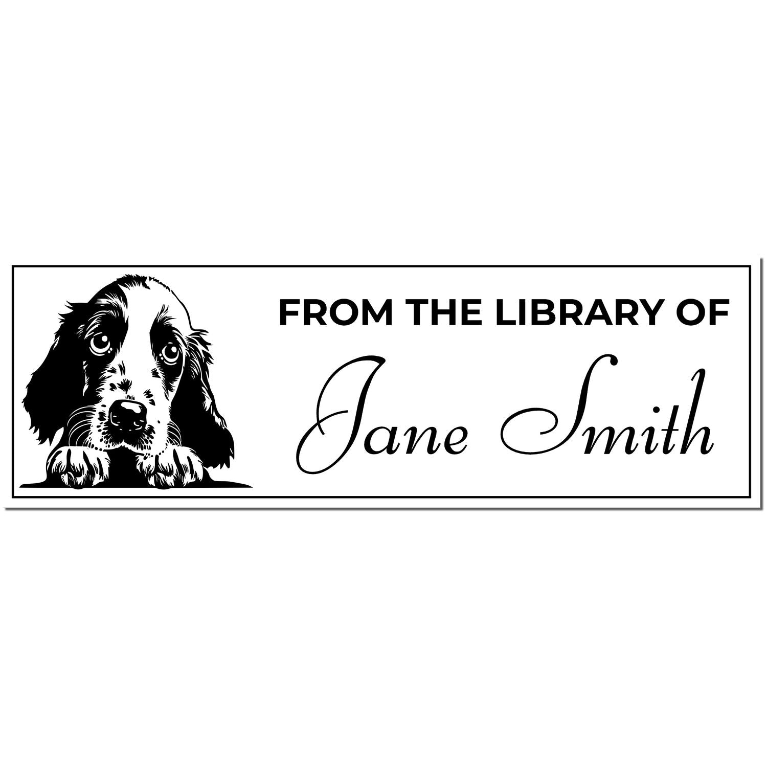 Self-Inking English Setter Custom Bookplate Stamp - Engineer Seal Stamps