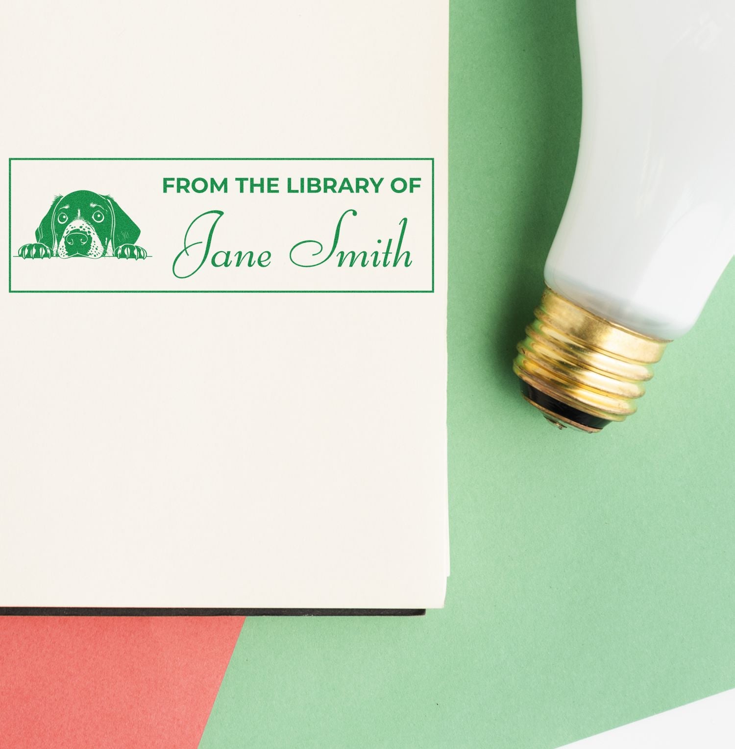 Pre-Inked German Shorthaired Pointer Custom Book Stamps - Engineer Seal Stamps