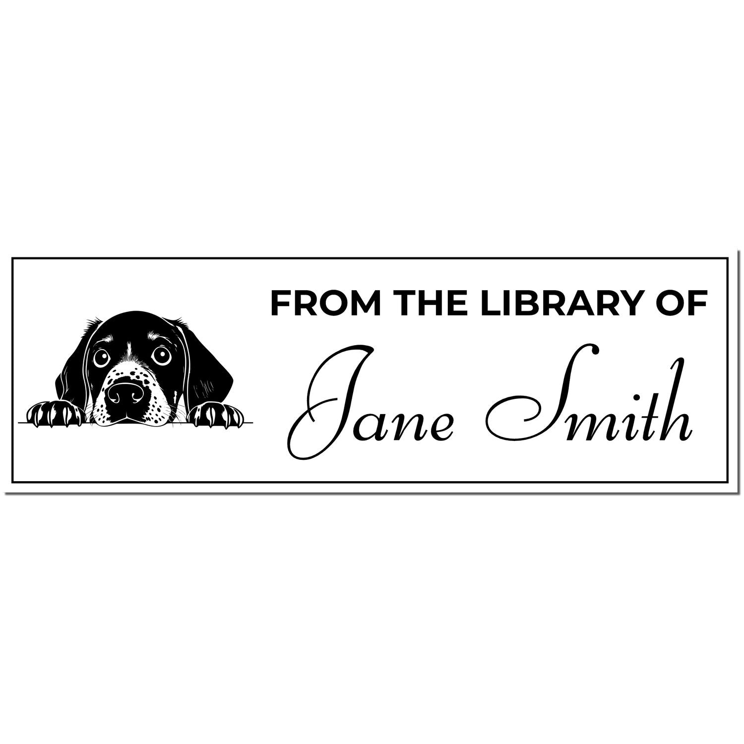 Wood Handle German Shorthaired Pointer Custom Stamp For Books - Engineer Seal Stamps