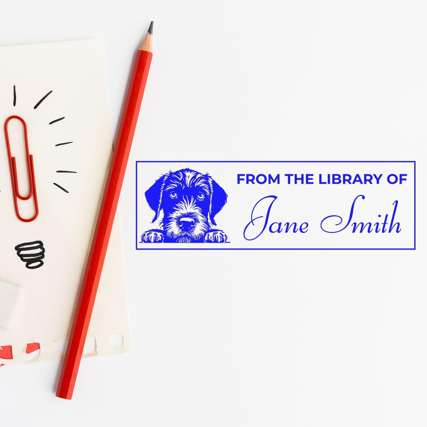 Self-Inking German Wirehaired Pointer Gift For Book Lovers Stamp - Engineer Seal Stamps