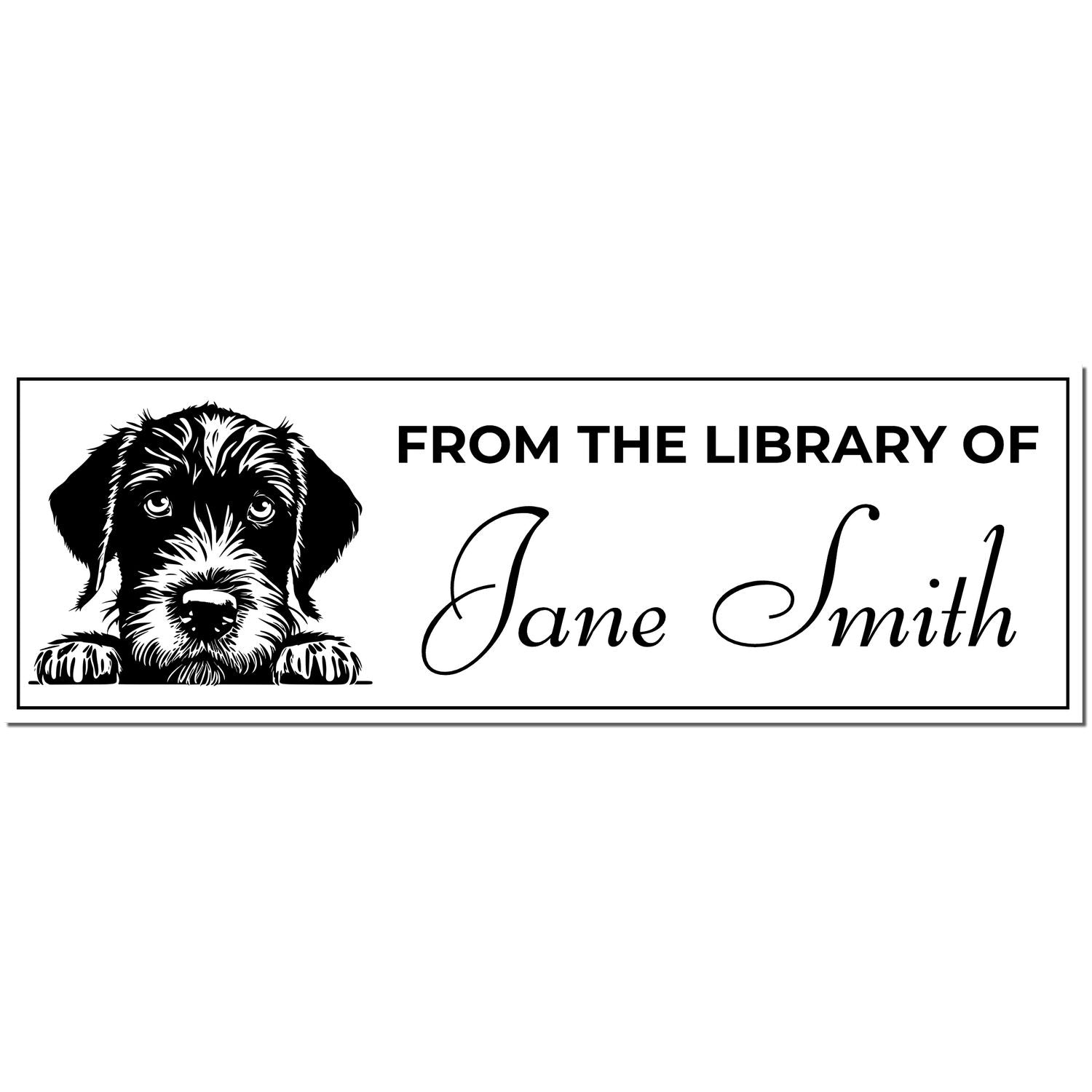 Self-Inking German Wirehaired Pointer Gift For Book Lovers Stamp - Engineer Seal Stamps