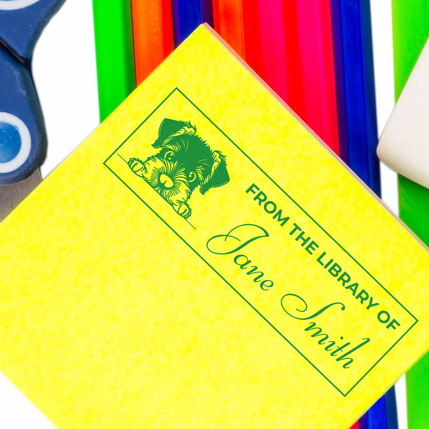 Pre-Inked Giant Schnauzer Custom Library Stamp - Engineer Seal Stamps