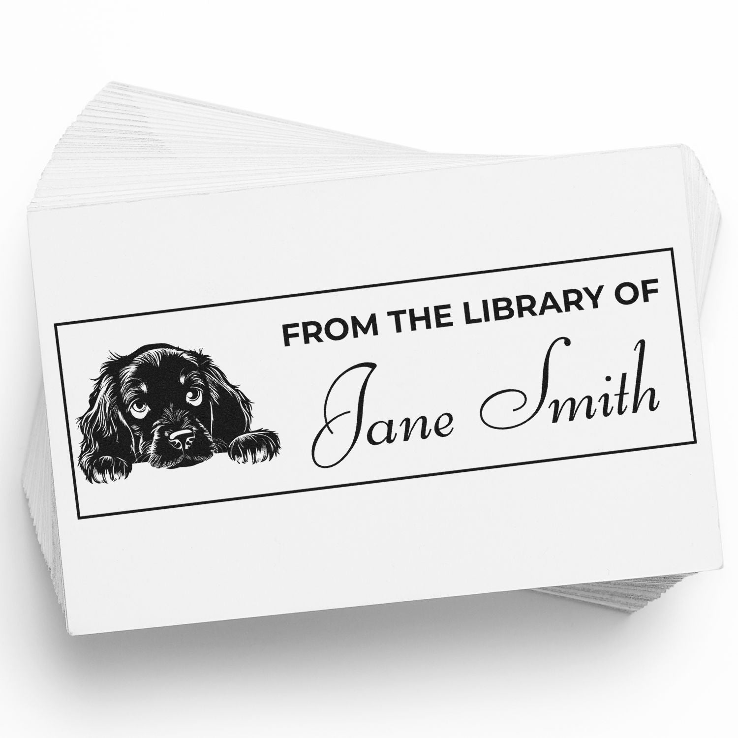 Slim Gordon Setter Cute Personalized Book Stamp - Engineer Seal Stamps
