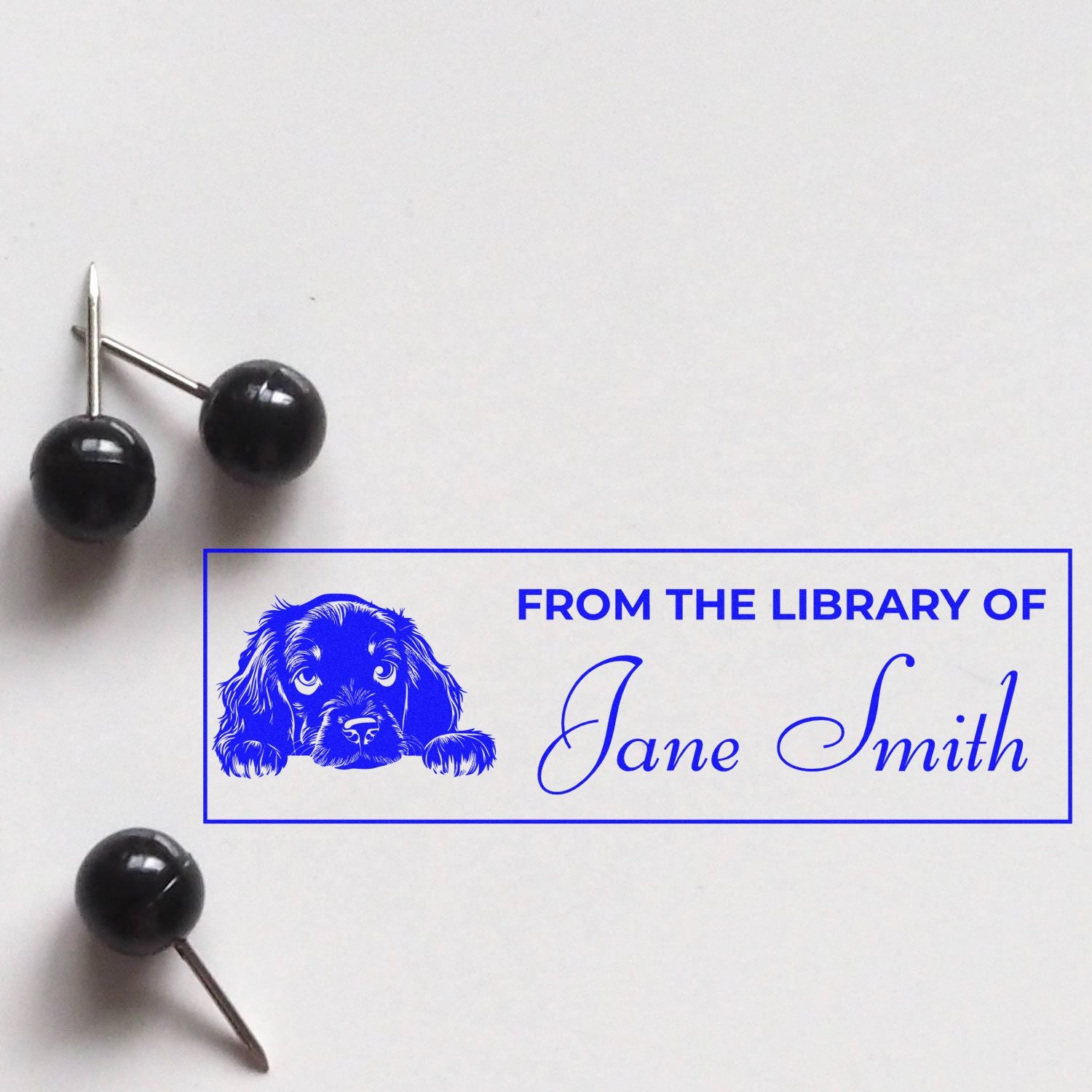 Slim Gordon Setter Cute Personalized Book Stamp - Engineer Seal Stamps