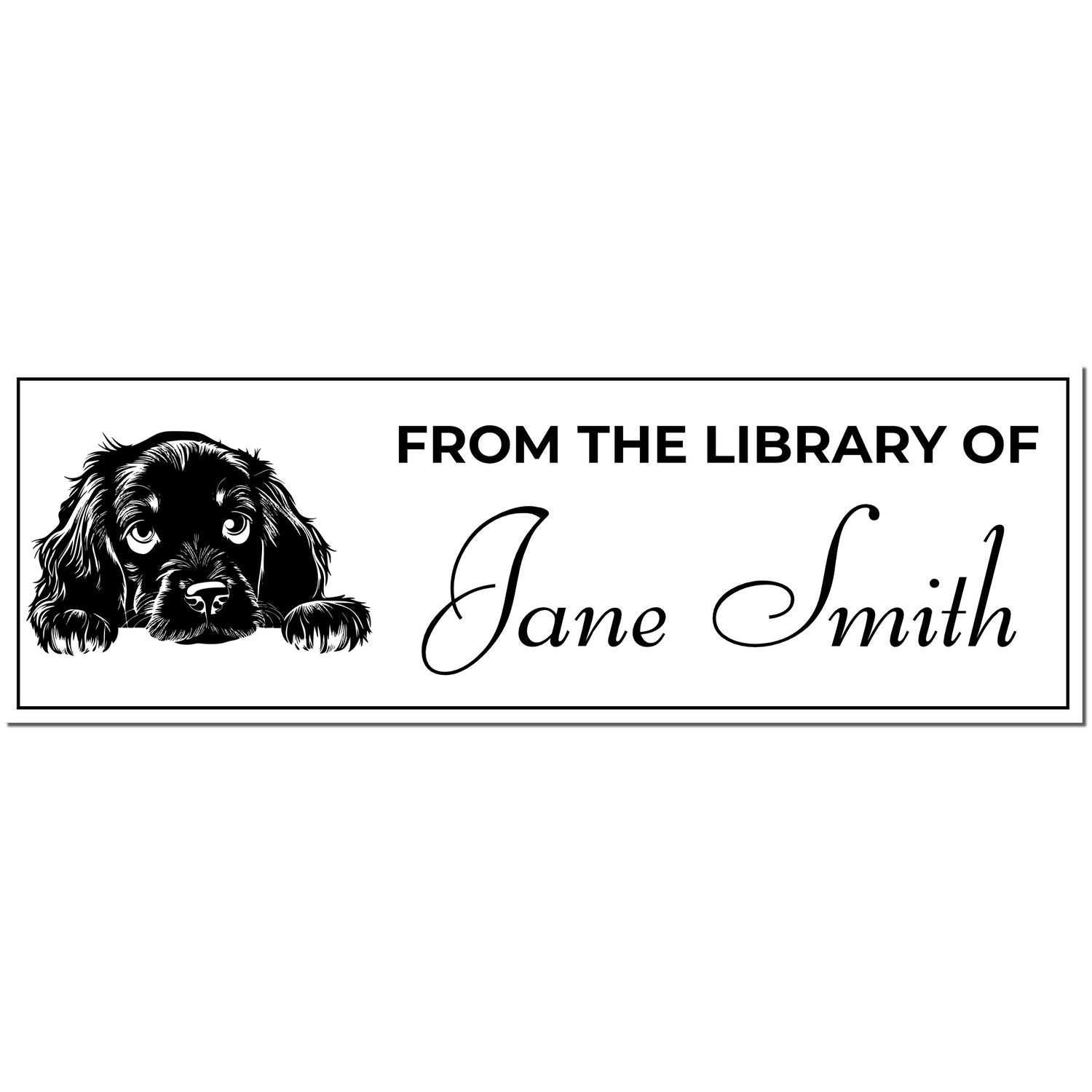 Slim Gordon Setter Cute Personalized Book Stamp - Engineer Seal Stamps