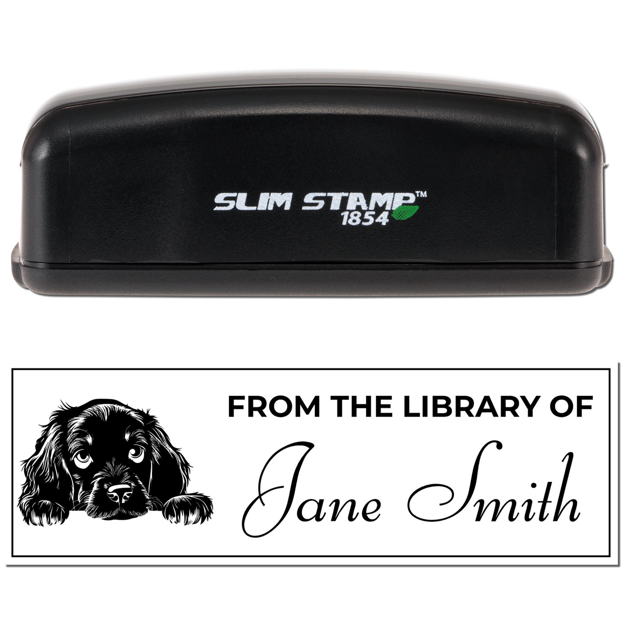 Slim Gordon Setter Cute Personalized Book Stamp - Engineer Seal Stamps