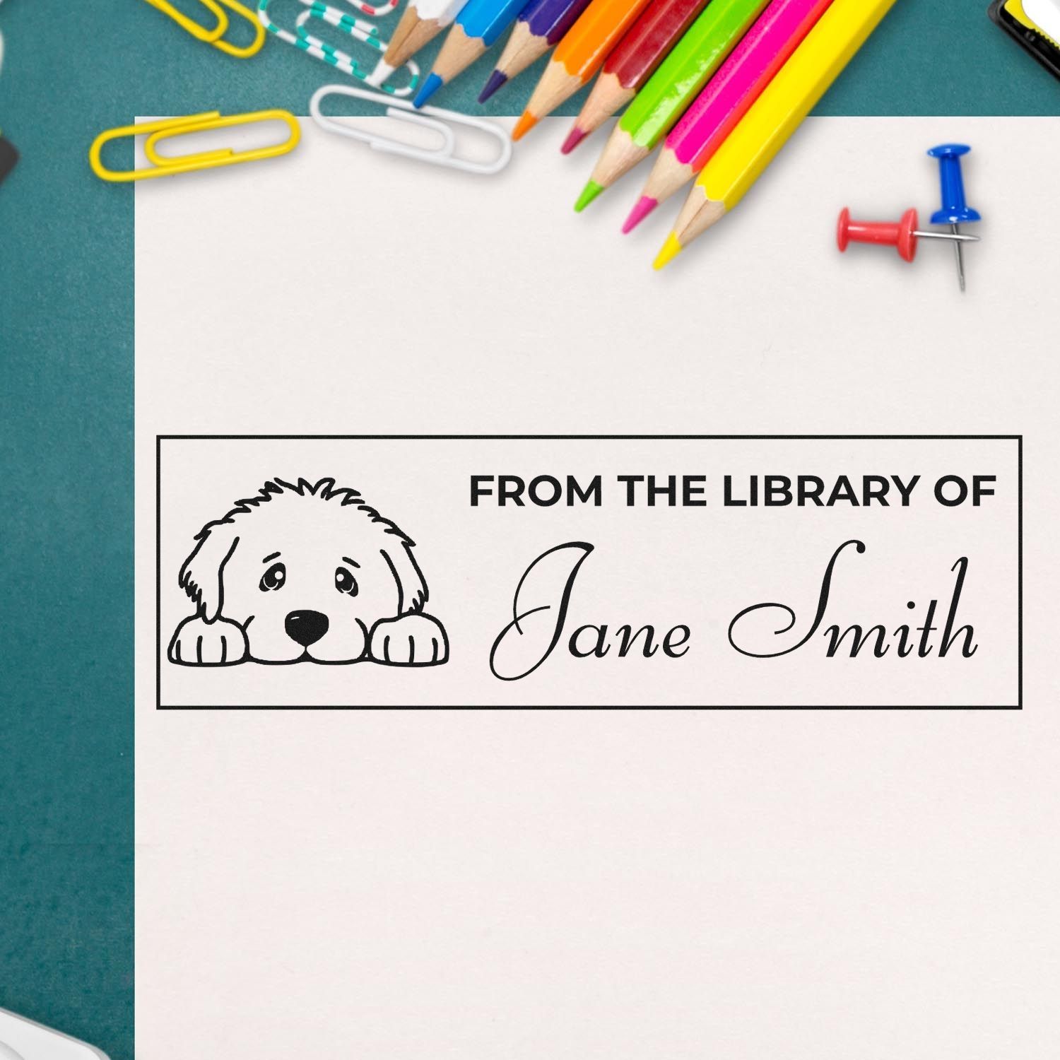 Pre-Inked Great Pyrenees Name Stamp For Books - Engineer Seal Stamps