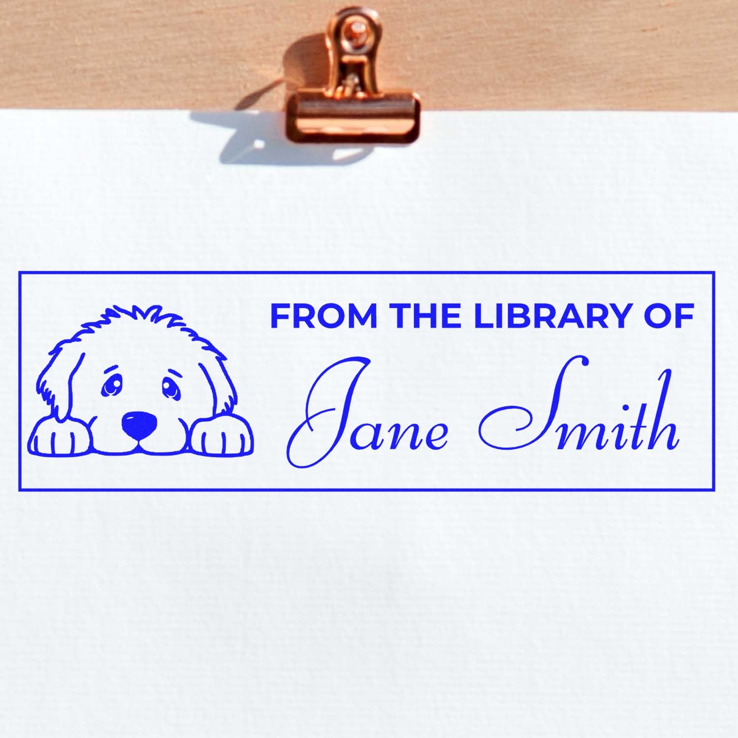 Slim Great Pyrenees Personalized Book Stamp Gift - Engineer Seal Stamps