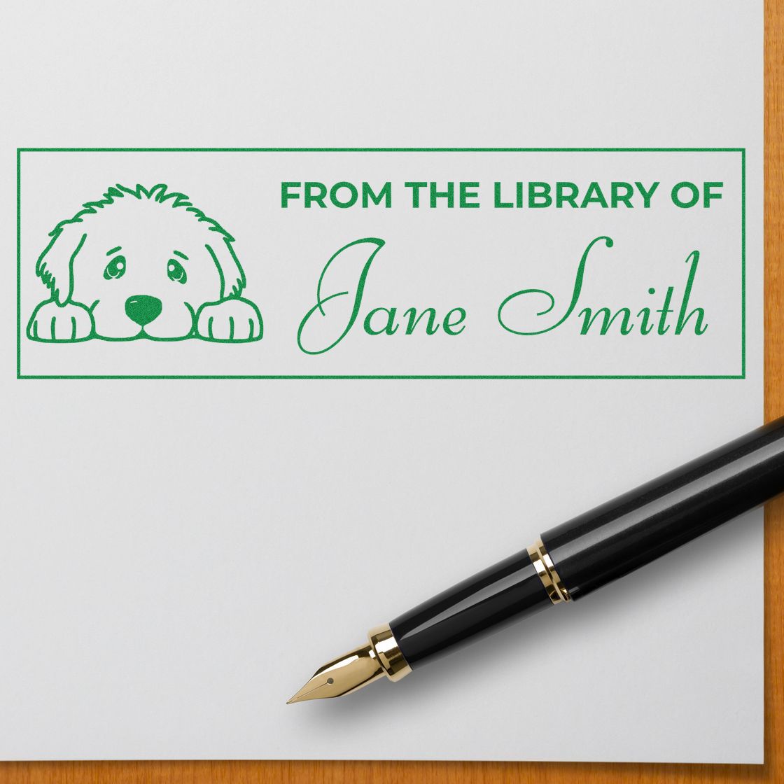 Slim Great Pyrenees Personalized Book Stamp Gift - Engineer Seal Stamps