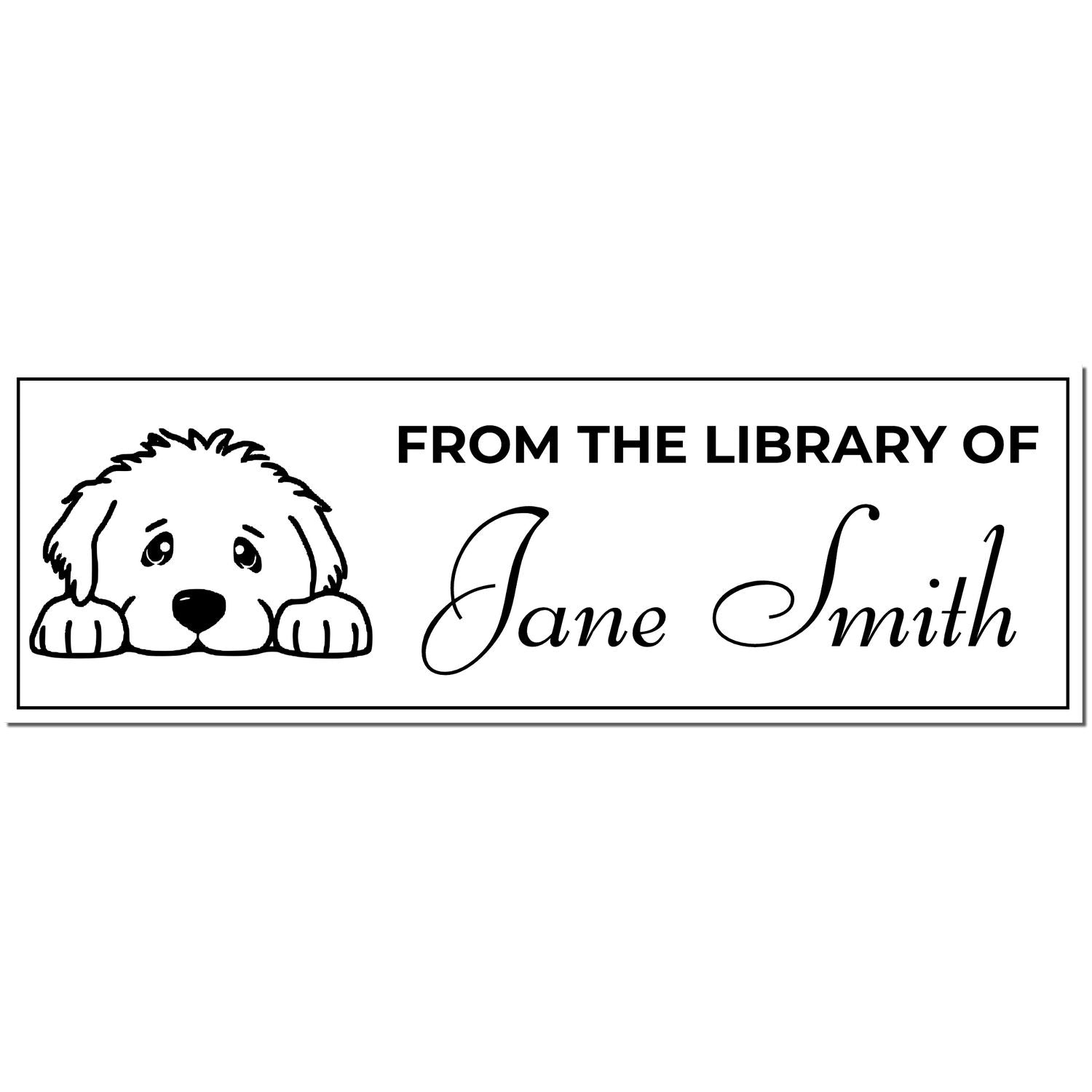 Slim Great Pyrenees Personalized Book Stamp Gift - Engineer Seal Stamps