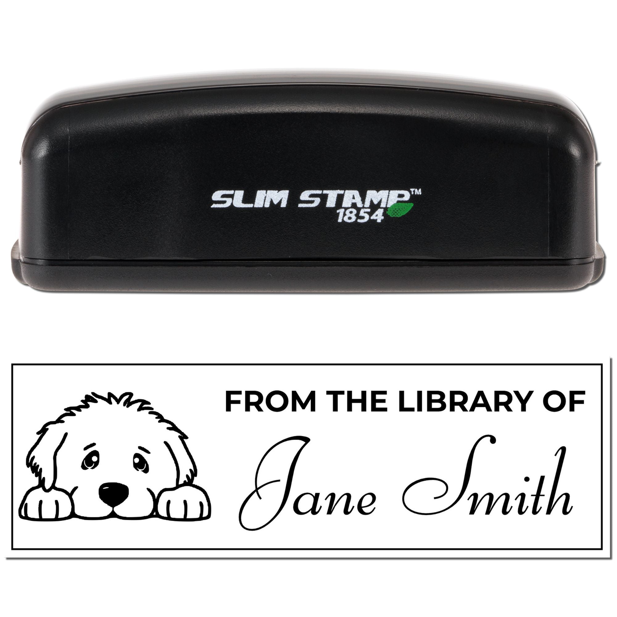 Slim Great Pyrenees Personalized Book Stamp Gift - Engineer Seal Stamps