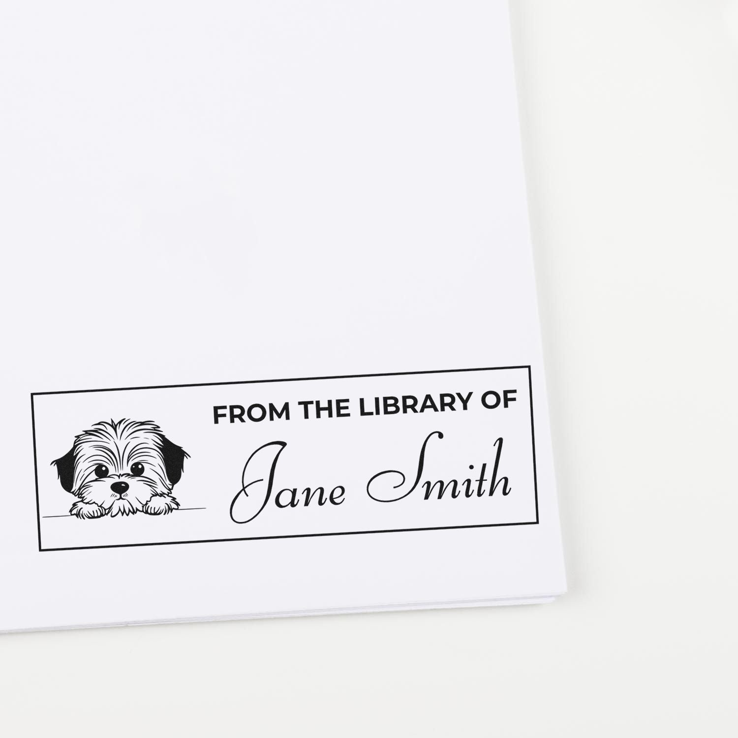 Slim Havanese Book Lover Gift Personalized Stamp - Engineer Seal Stamps