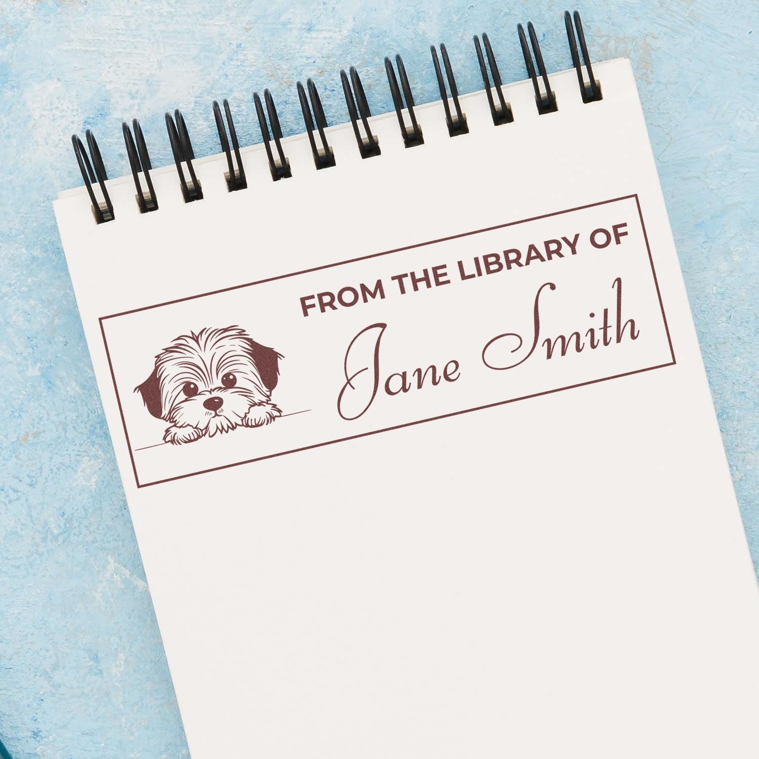 Wood Handle Havanese Personalized Ex Libris Stamp - Engineer Seal Stamps
