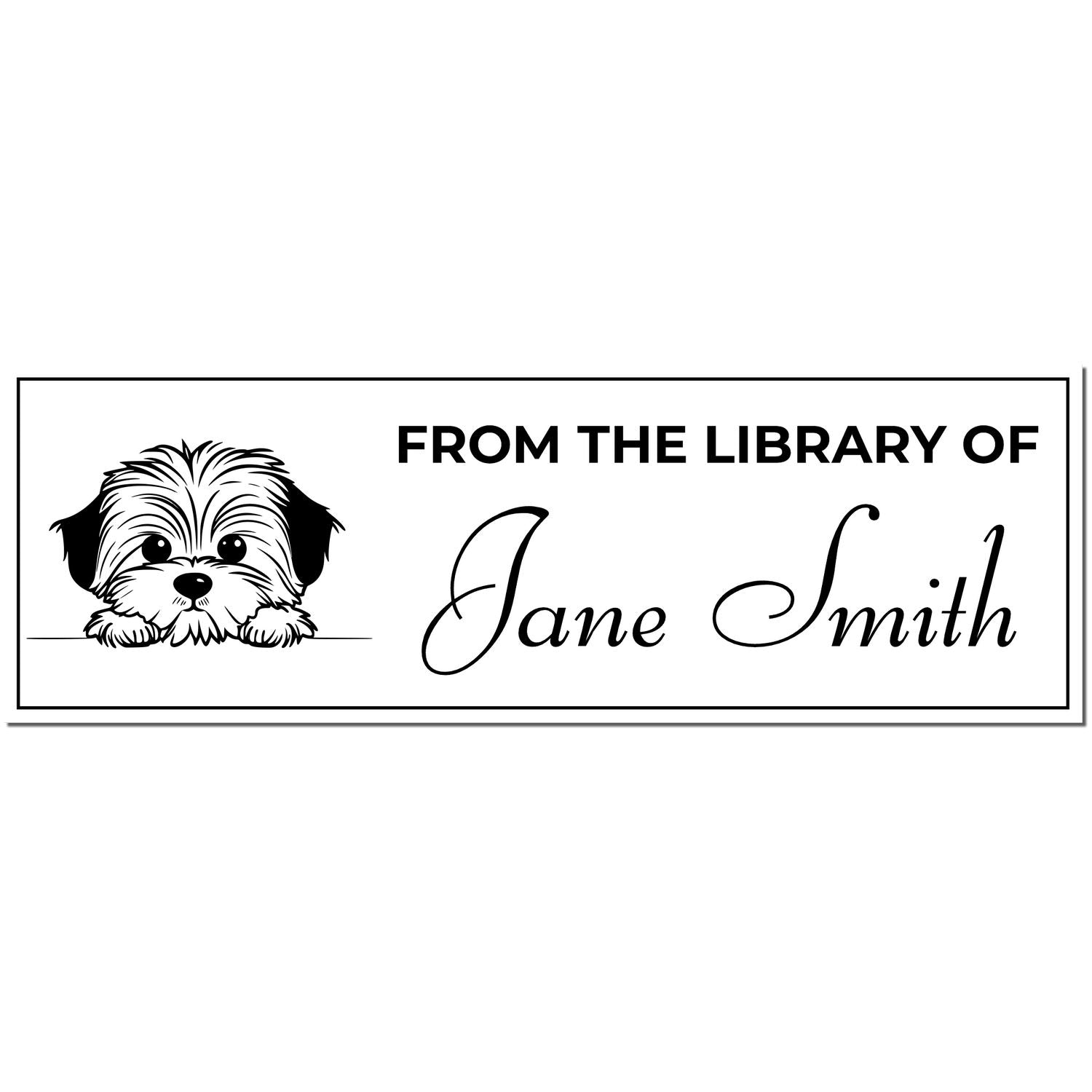 Slim Havanese Book Lover Gift Personalized Stamp - Engineer Seal Stamps