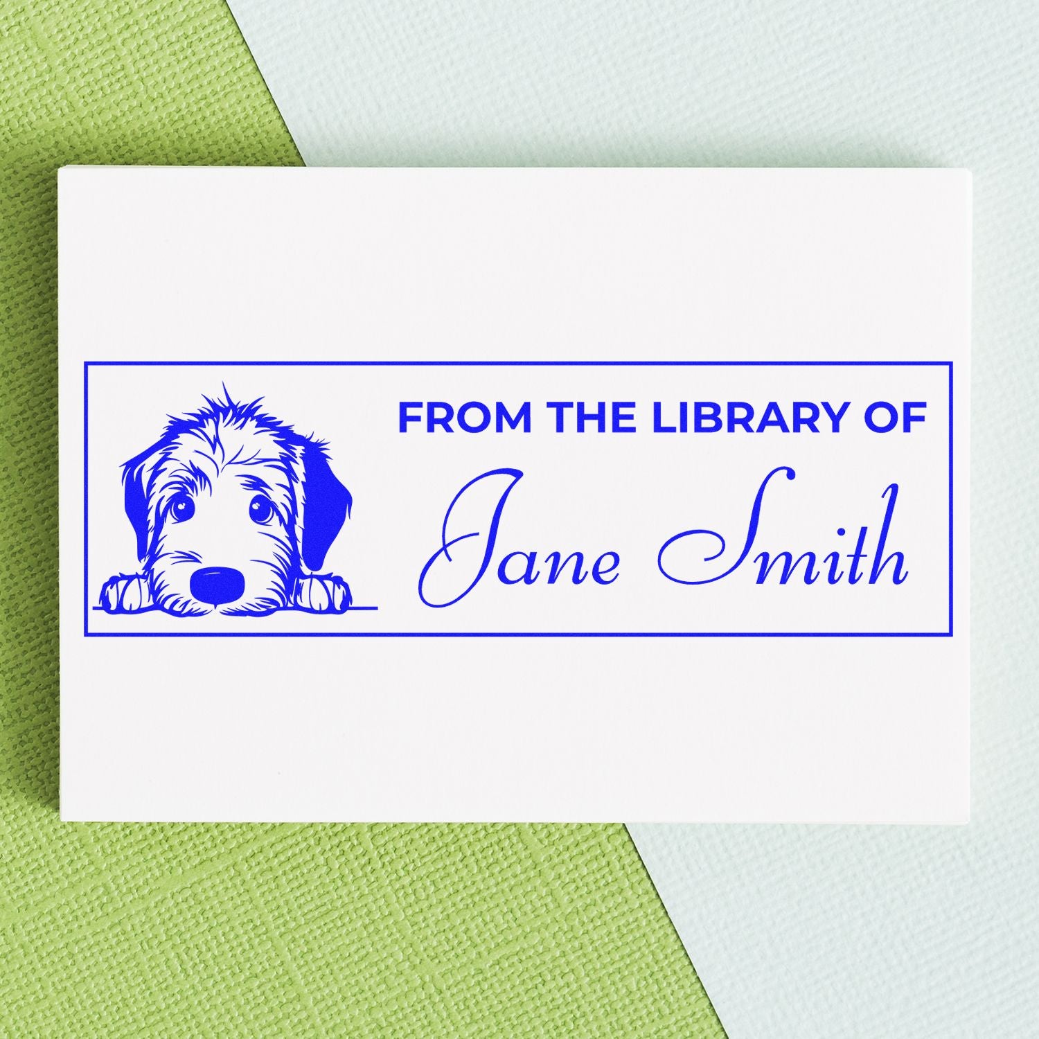 Slim Irish Wolfhound Personalized Stamp For Book Lover - Engineer Seal Stamps
