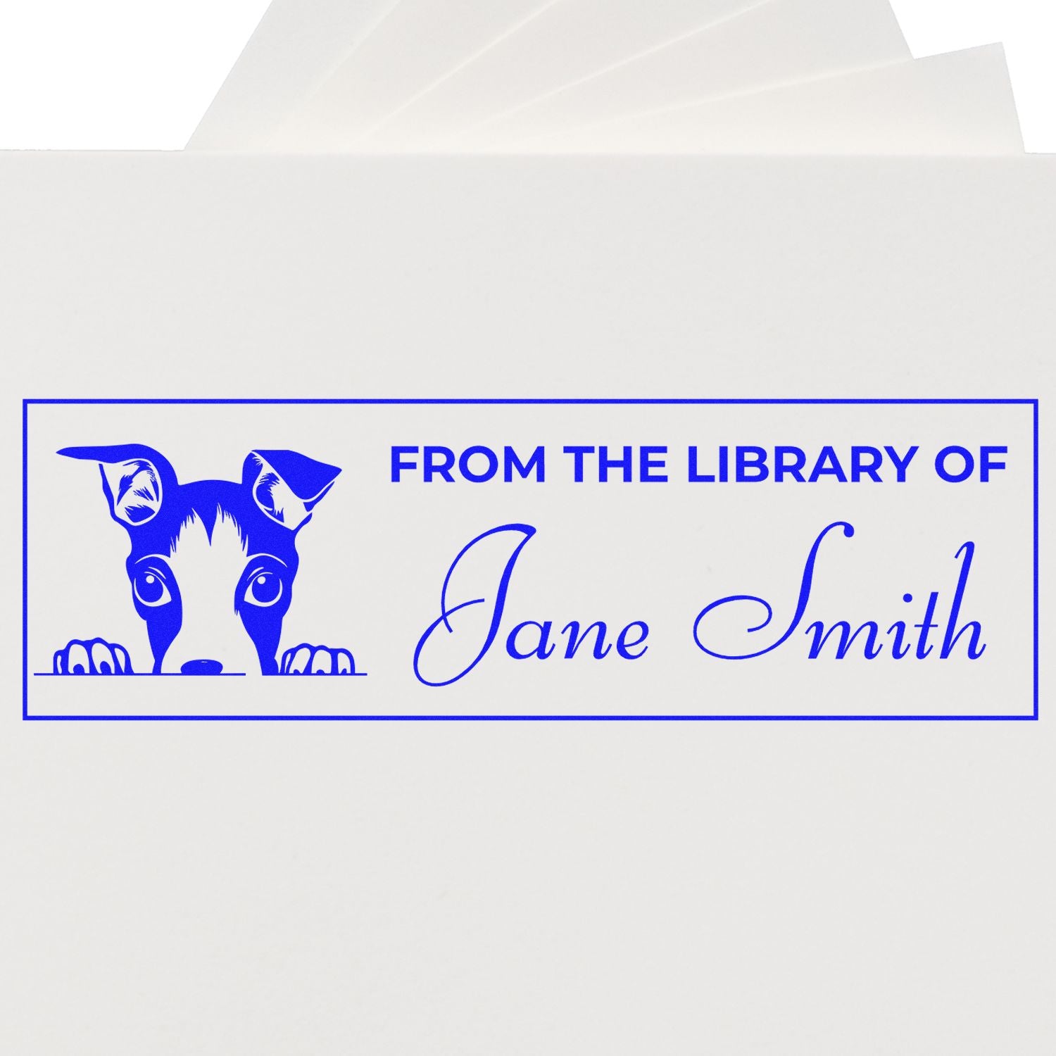 Wood Handle Italian Greyhound Personalized Book Stamp With Name - Engineer Seal Stamps