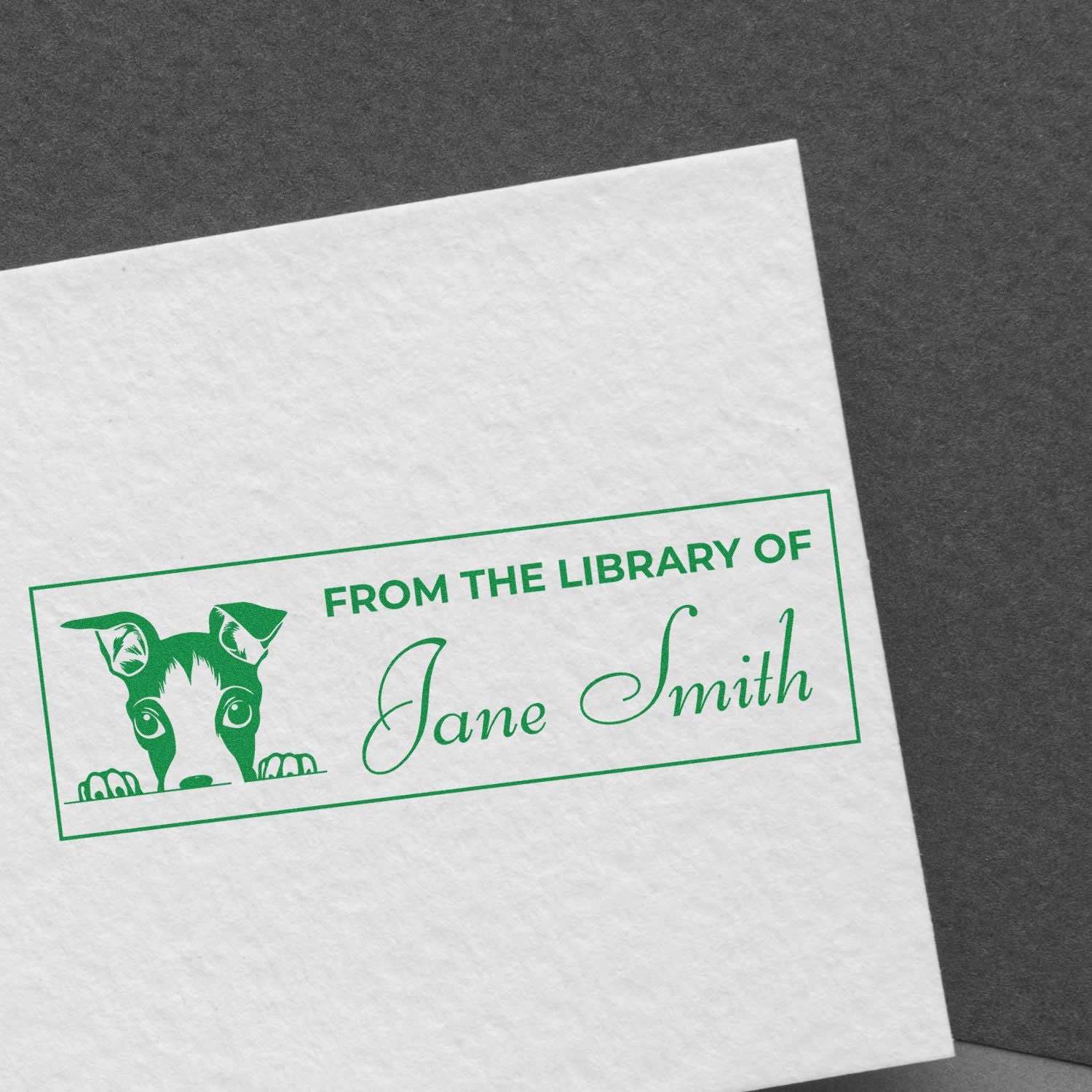 Wood Handle Italian Greyhound Personalized Book Stamp With Name - Engineer Seal Stamps