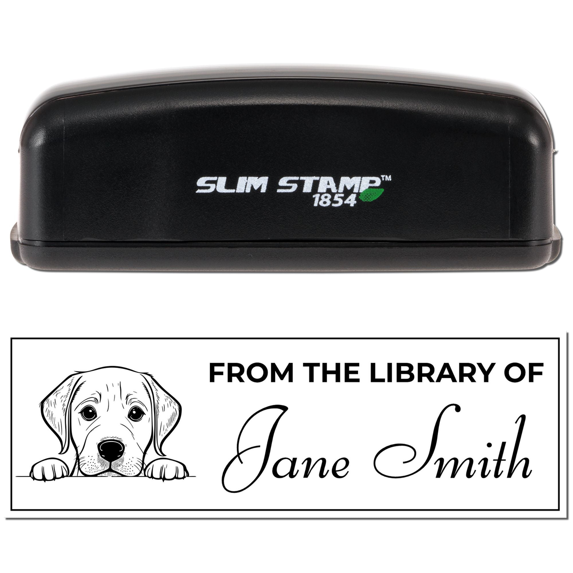 Slim Labrador Retriever Teacher Classroom Library Stamp - Engineer Seal Stamps