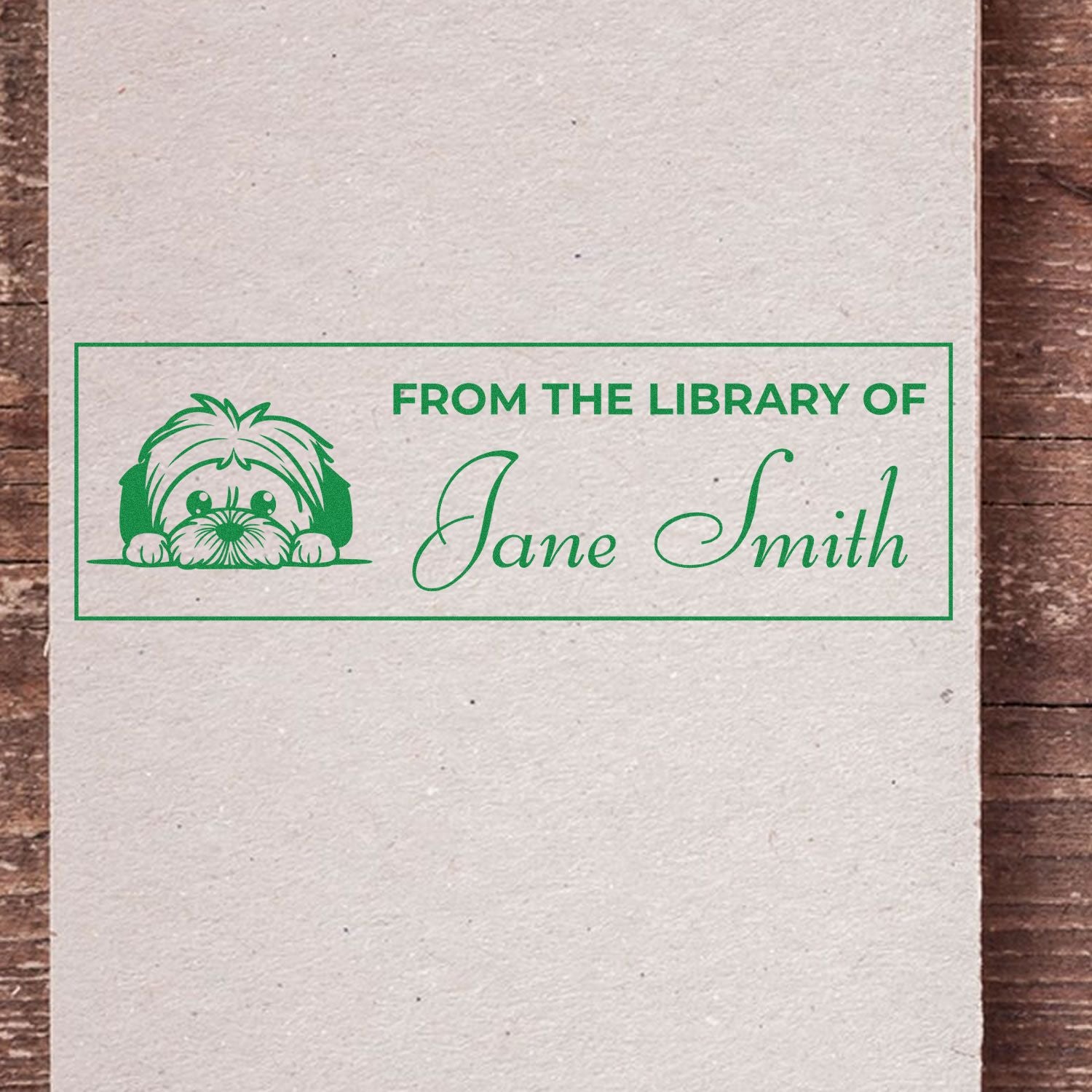 Lhasa Apso Self-Inking Custom Book Stamp - Engineer Seal Stamps