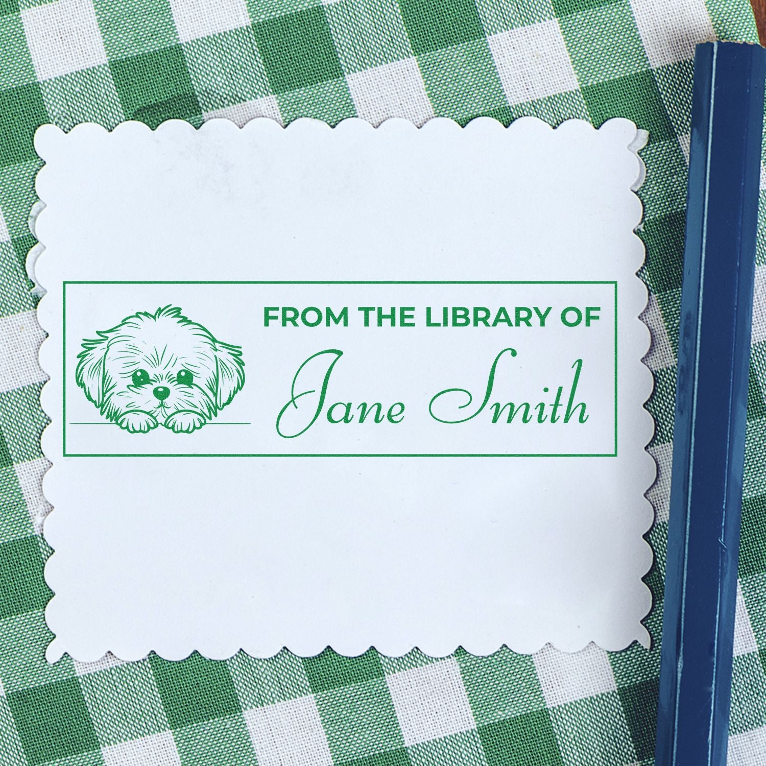 Slim Maltese This Book Belongs To Stamp For Kids - Engineer Seal Stamps