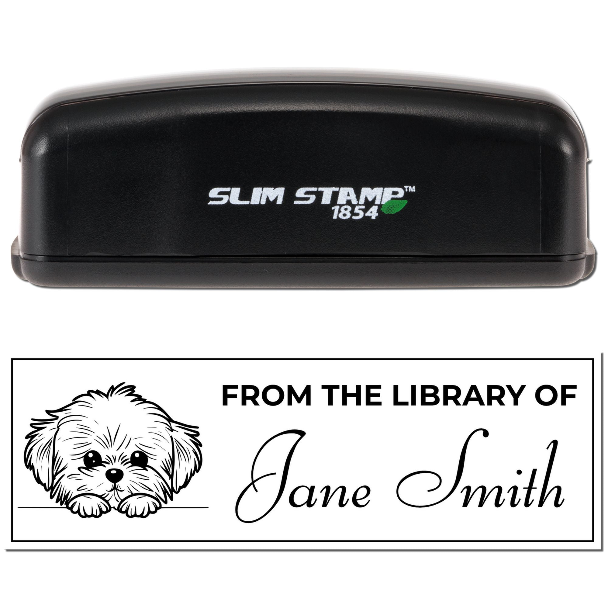 Slim Maltese This Book Belongs To Stamp For Kids - Engineer Seal Stamps