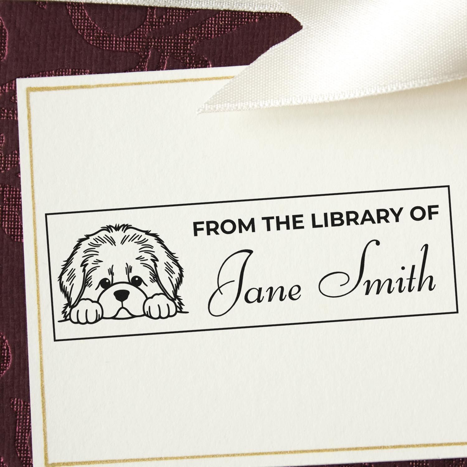 Wood Handle Newfoundland Personalized Stamp For Book Lover - Engineer Seal Stamps