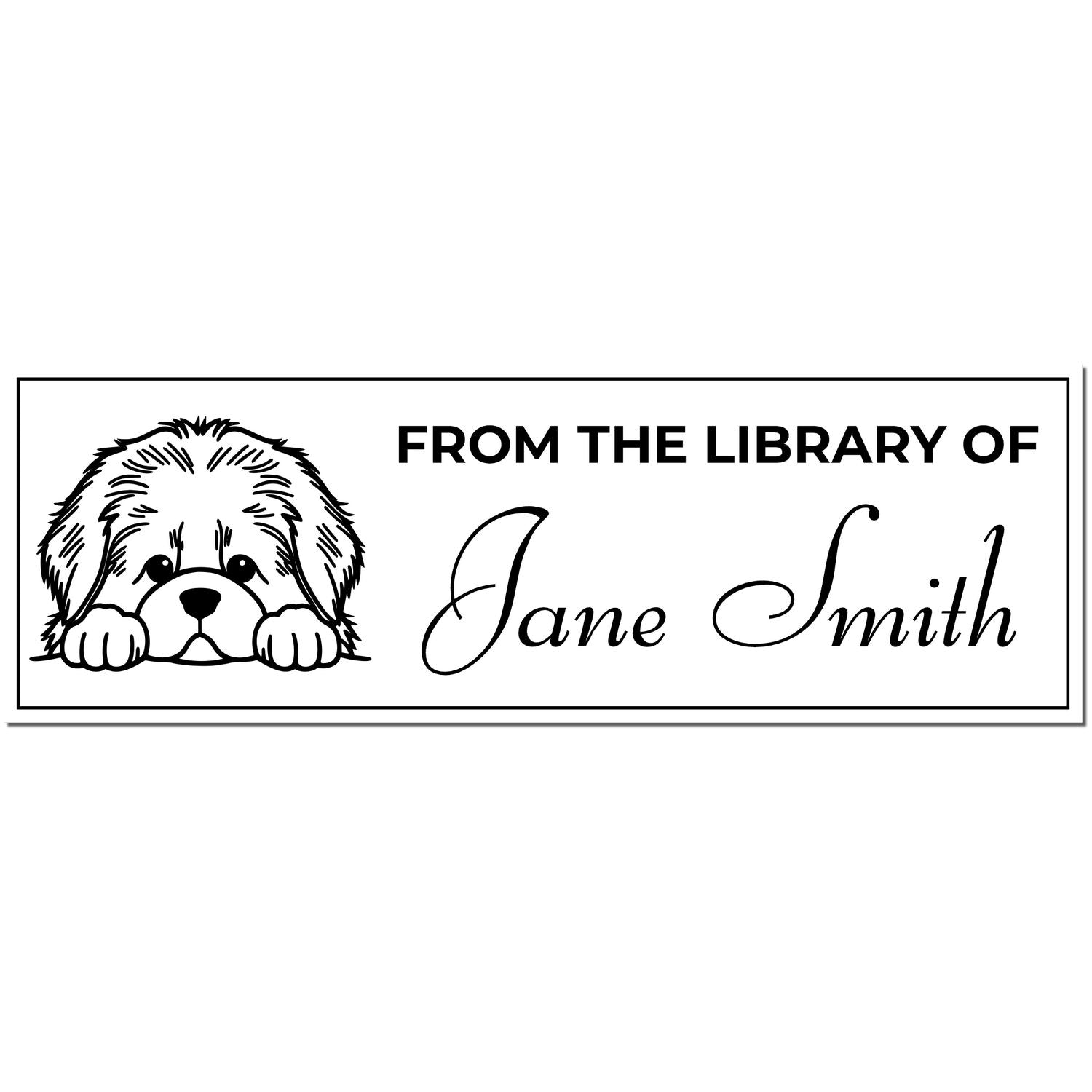 Wood Handle Newfoundland Personalized Stamp For Book Lover - Engineer Seal Stamps