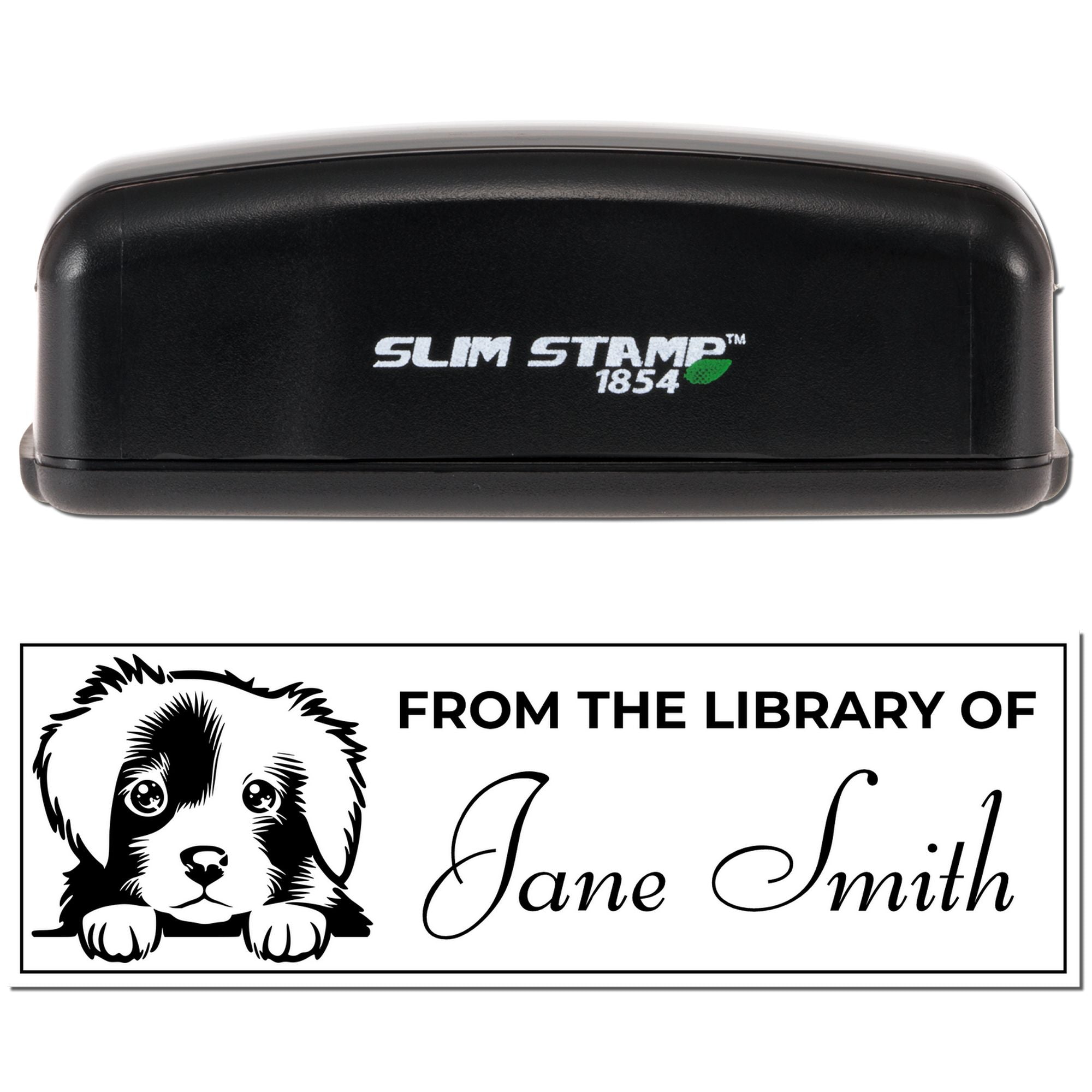 Slim Nova Scotia Duck Tolling Retriever Personalized Library Stamp - Engineer Seal Stamps