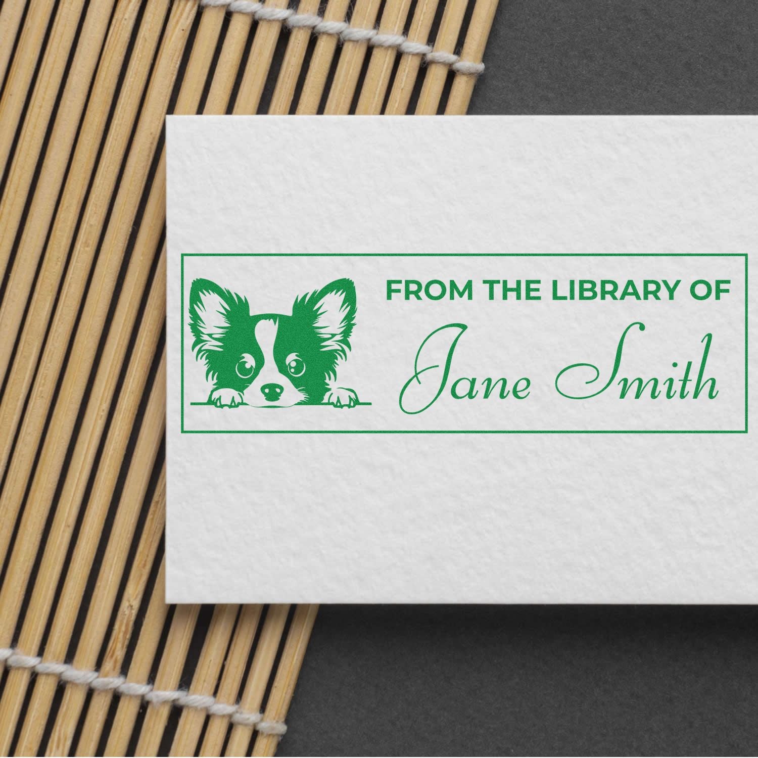 Slim Papillon Personal Library Stamp - Engineer Seal Stamps