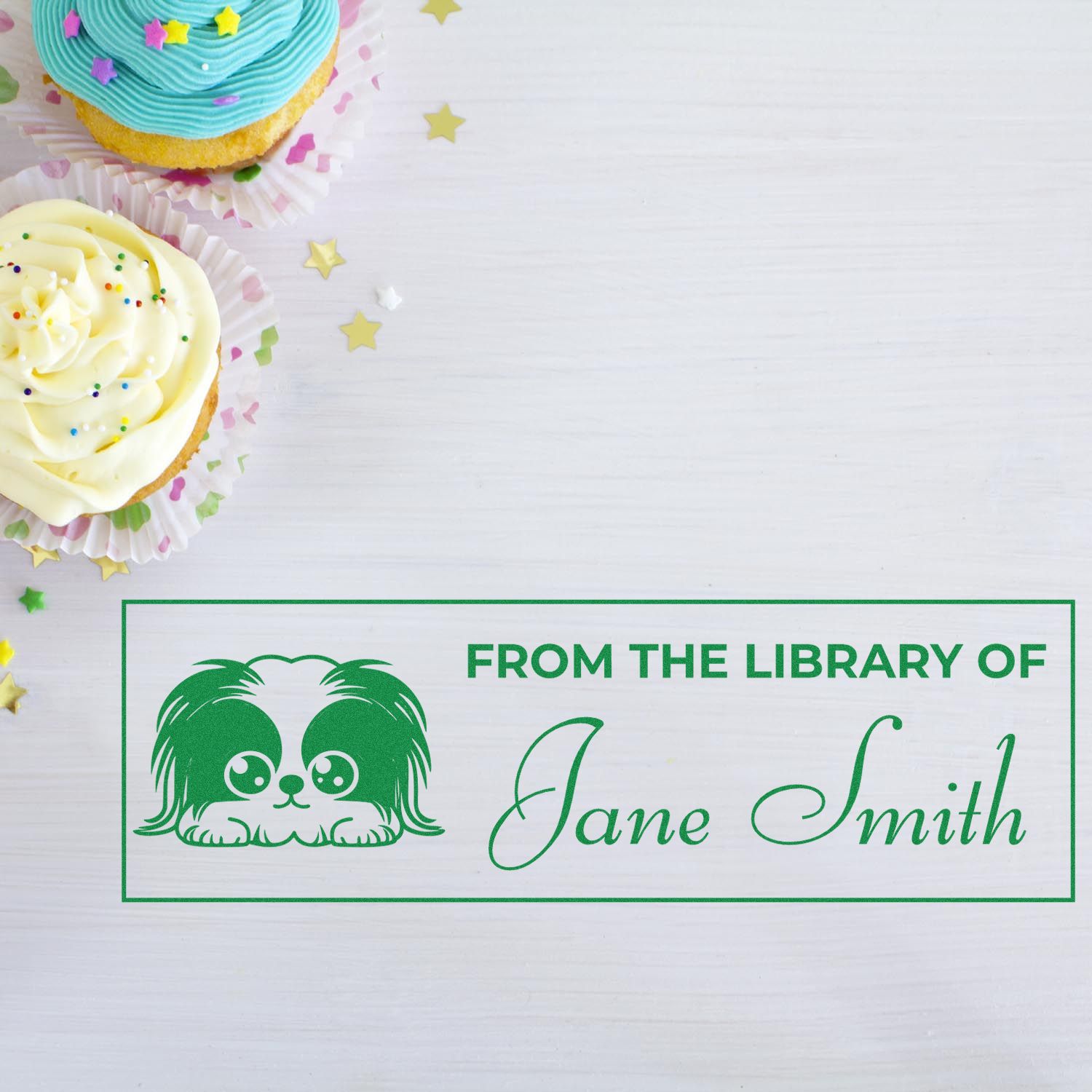 Slim Pekingese Personalized Stamp For Books - Engineer Seal Stamps